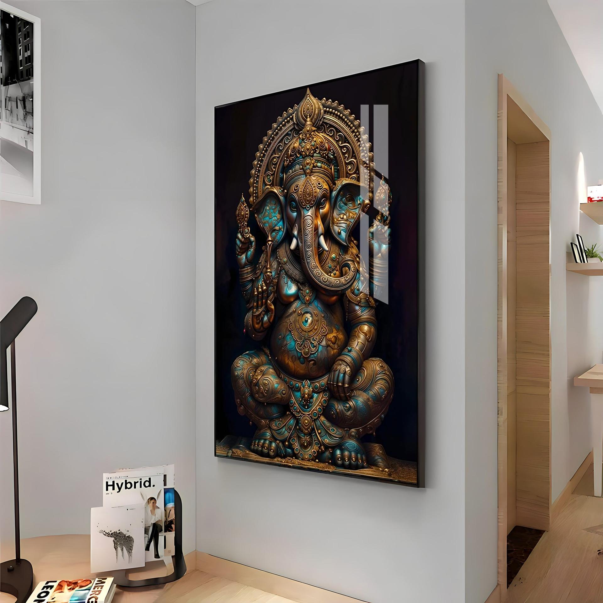 Lord Ganesha Premium Acrylic Vertical Wall Art - Image 11