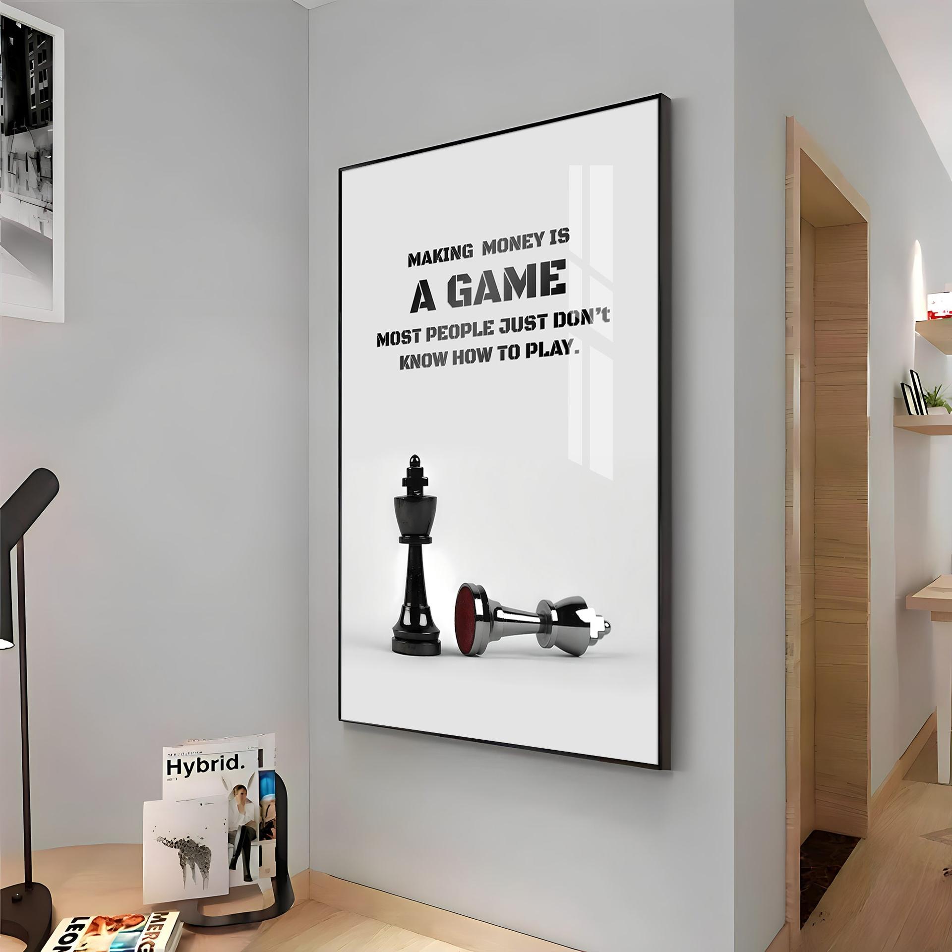 Making Money Is A Game Premium Acrylic Vertical Wall Art - Image 15