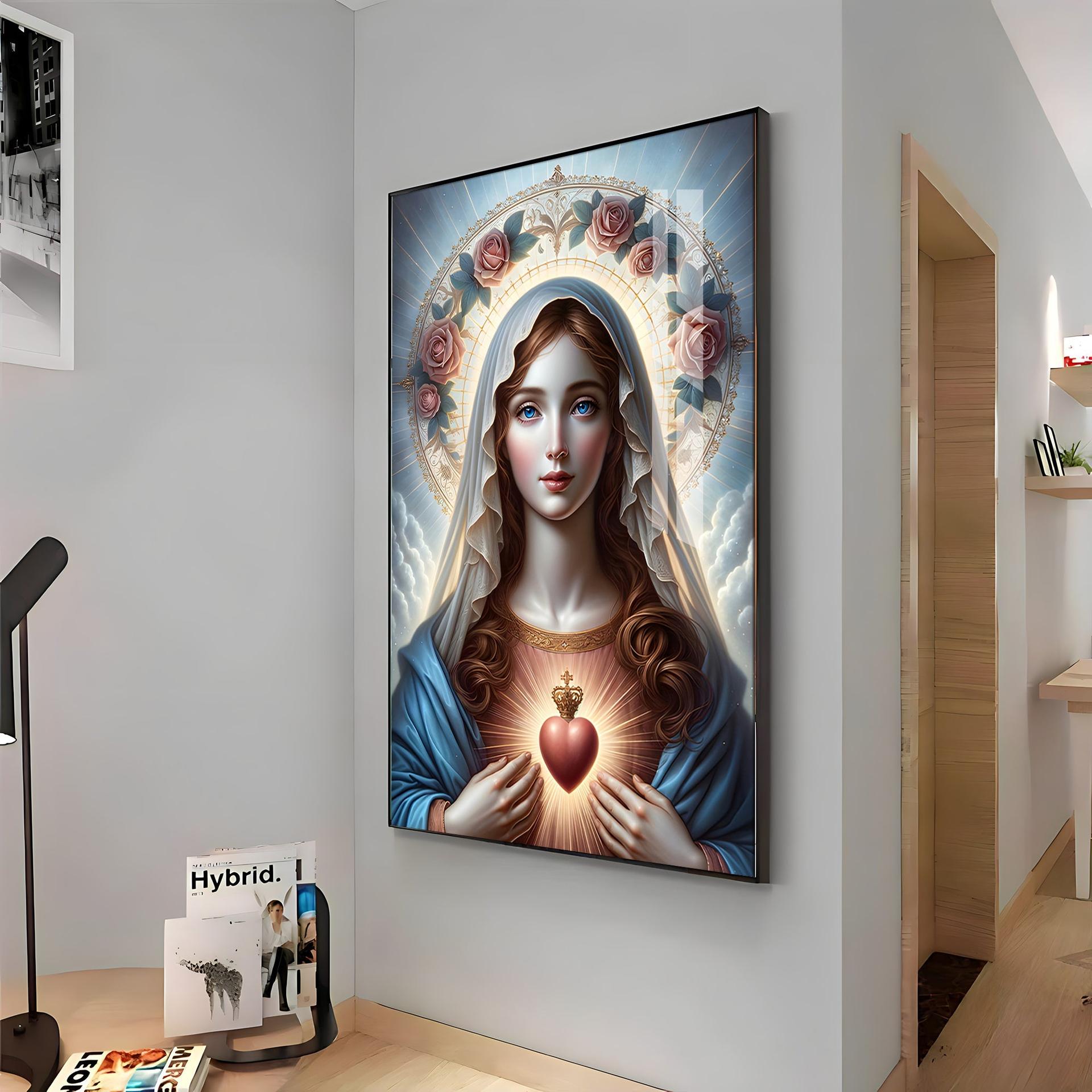 Sacred Heart Serenity Premium Acrylic Vertical Wall Art - Image 14