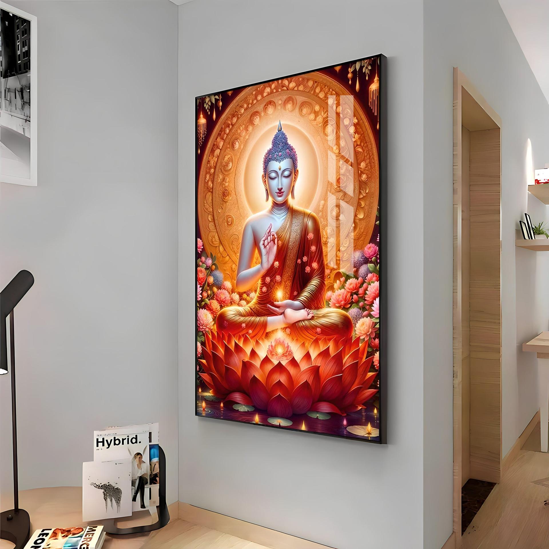 Peaceful Buddha Premium Acrylic Vertical Wall Art - Image 16