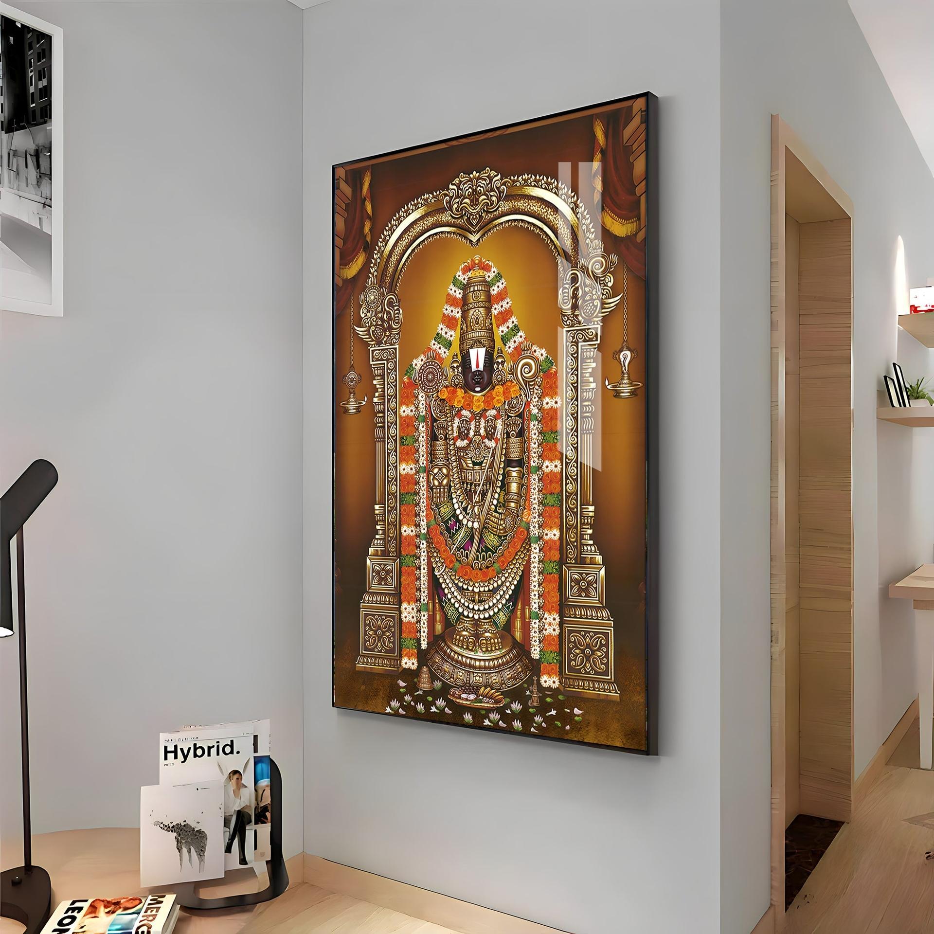 Majestic Lord Tirupati Balaji Premium Vertical Acrylic Wall Art - Image 14