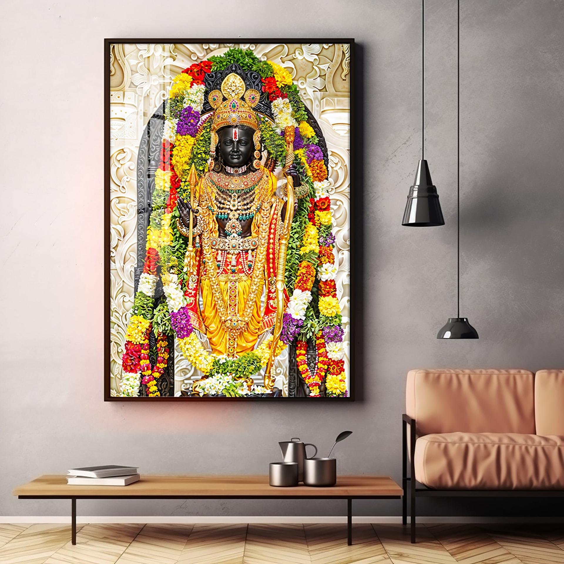 Shri Ram Janmbhoomi Portray Premium Vertical Wall Art - Image 9