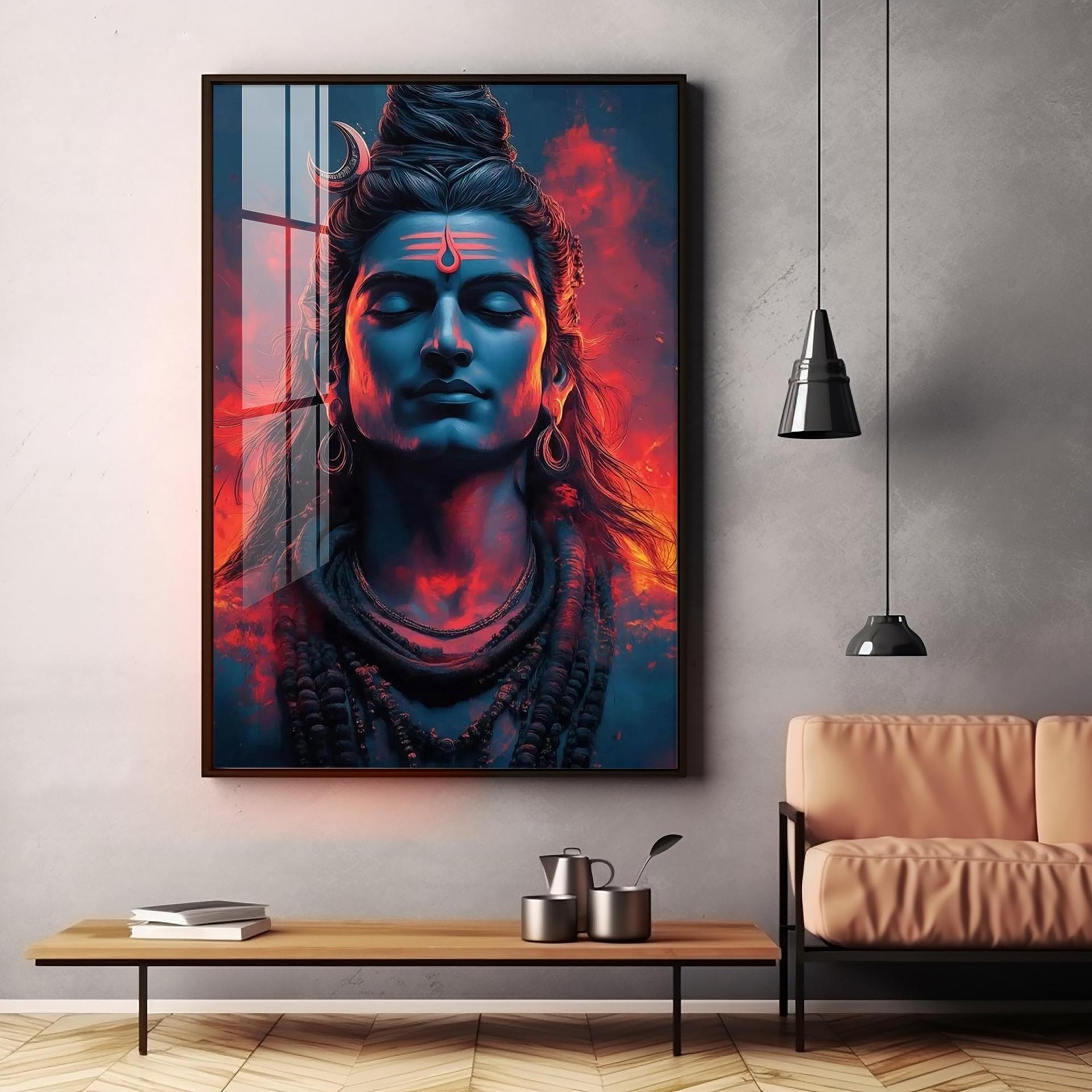 Eternal Essence Of Lord Shiva Premium Acrylic Wall Art - Image 11