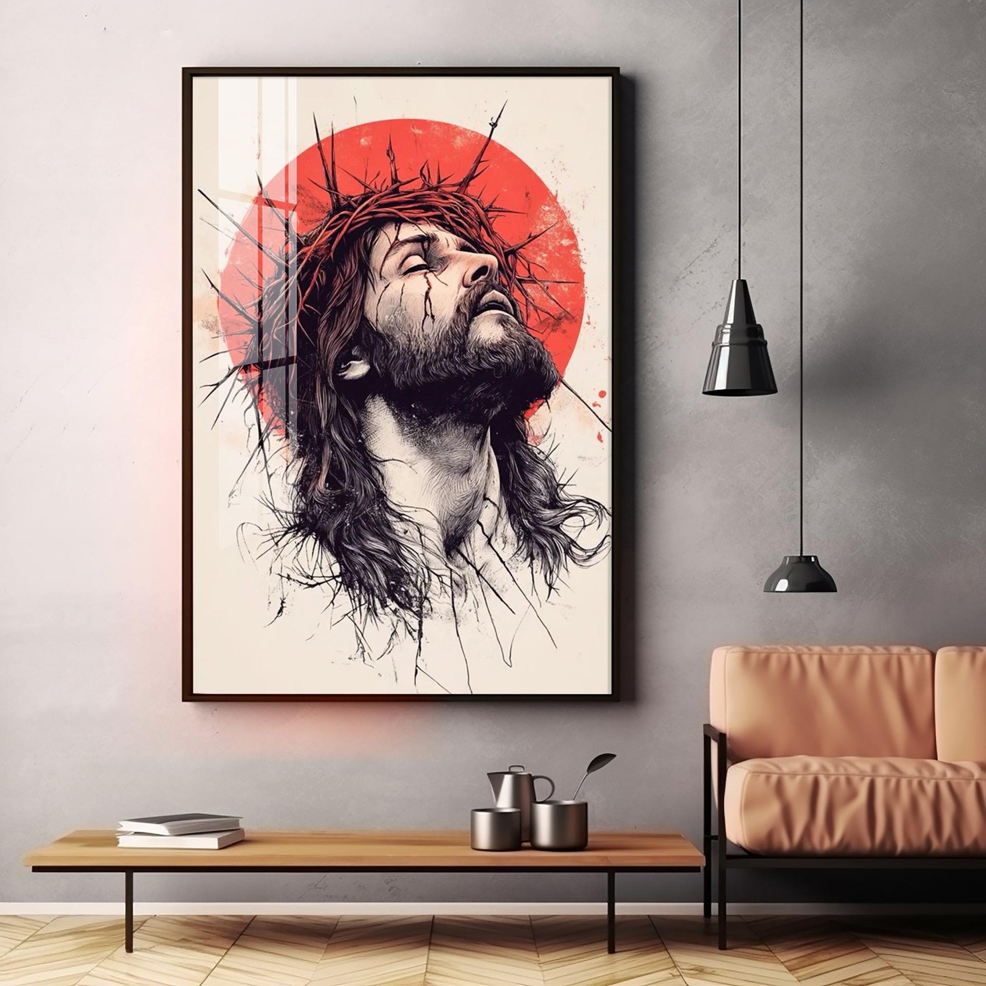 Jesus Christ Spiritual Reflection Premium Acrylic Wall Art - Image 11