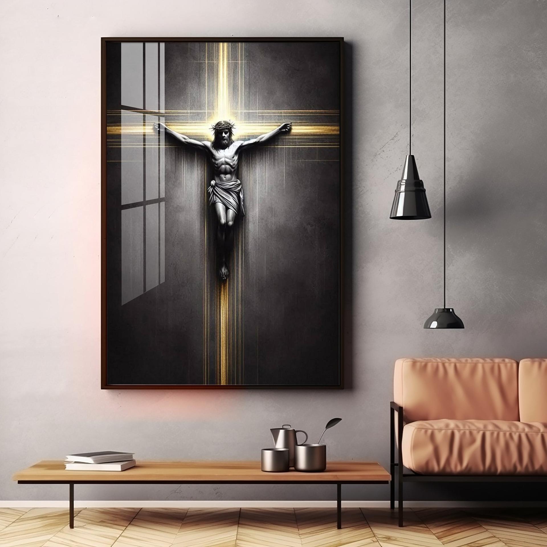 Sacred Crucifixion Premium Acrylic Wall Art - Image 13