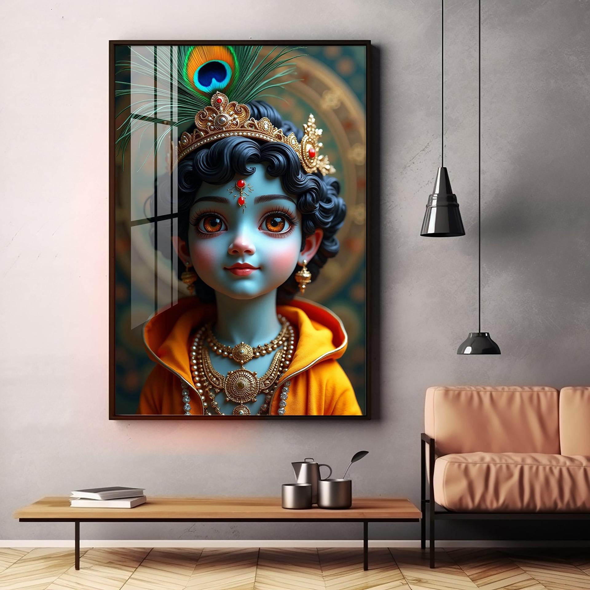 Infinite Krishna Imagery Premium Acrylic Wall Art - Image 10