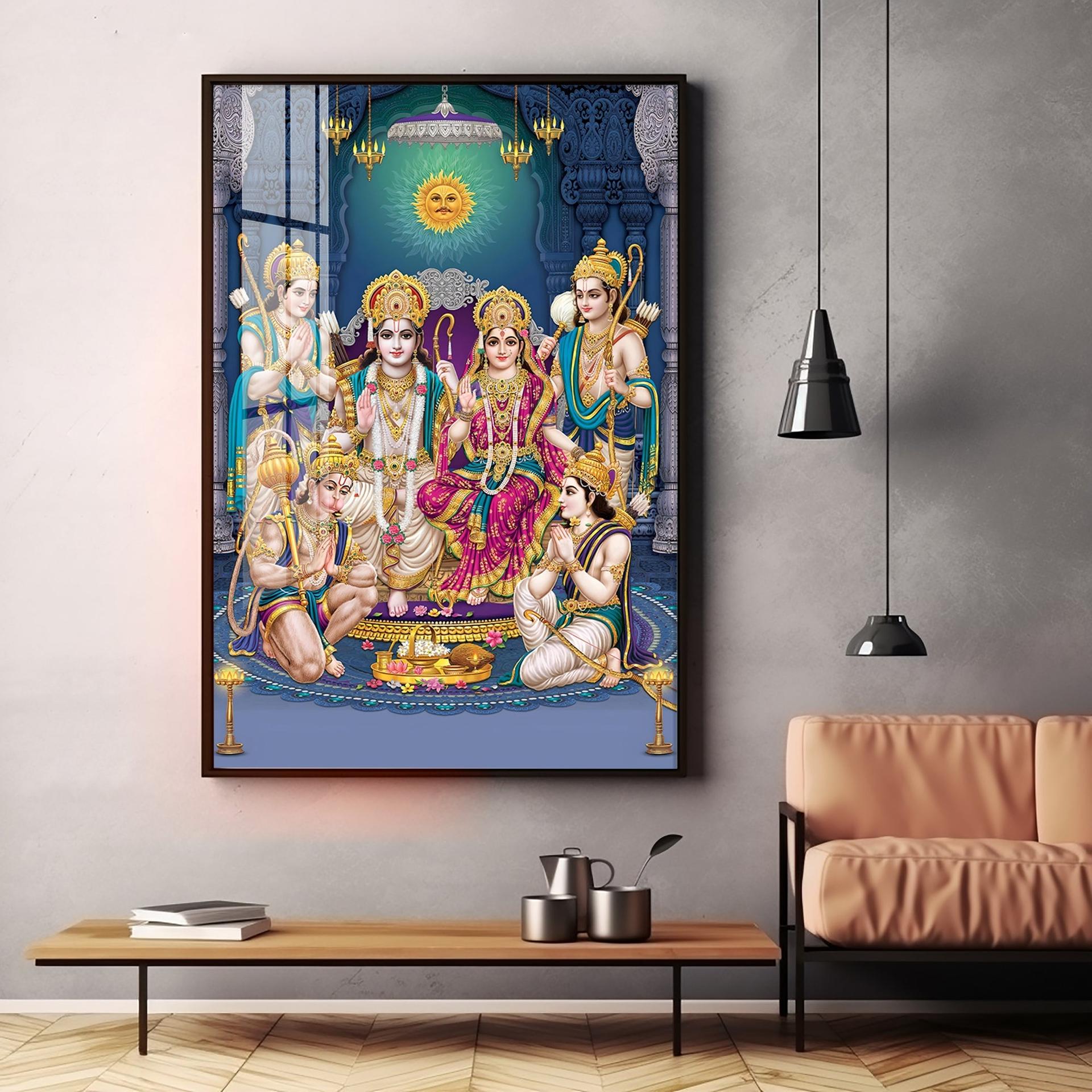 Ram Parivar Premium Acrylic Vertical Wall Art - Image 8
