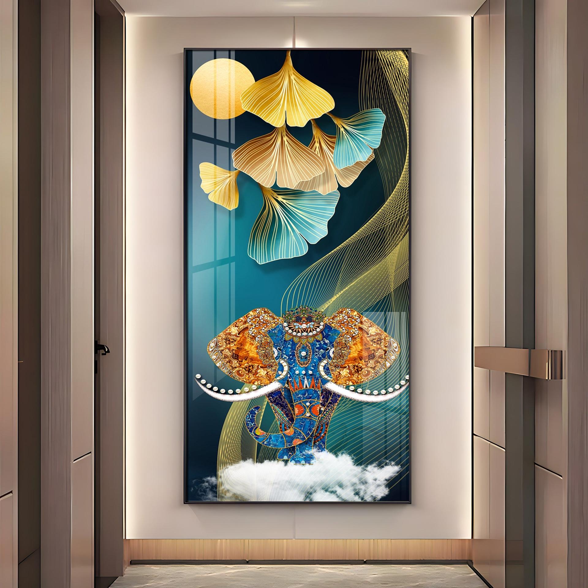 Jeweled Elephant Premium Acrylic Vertical Wall Art - Image 11