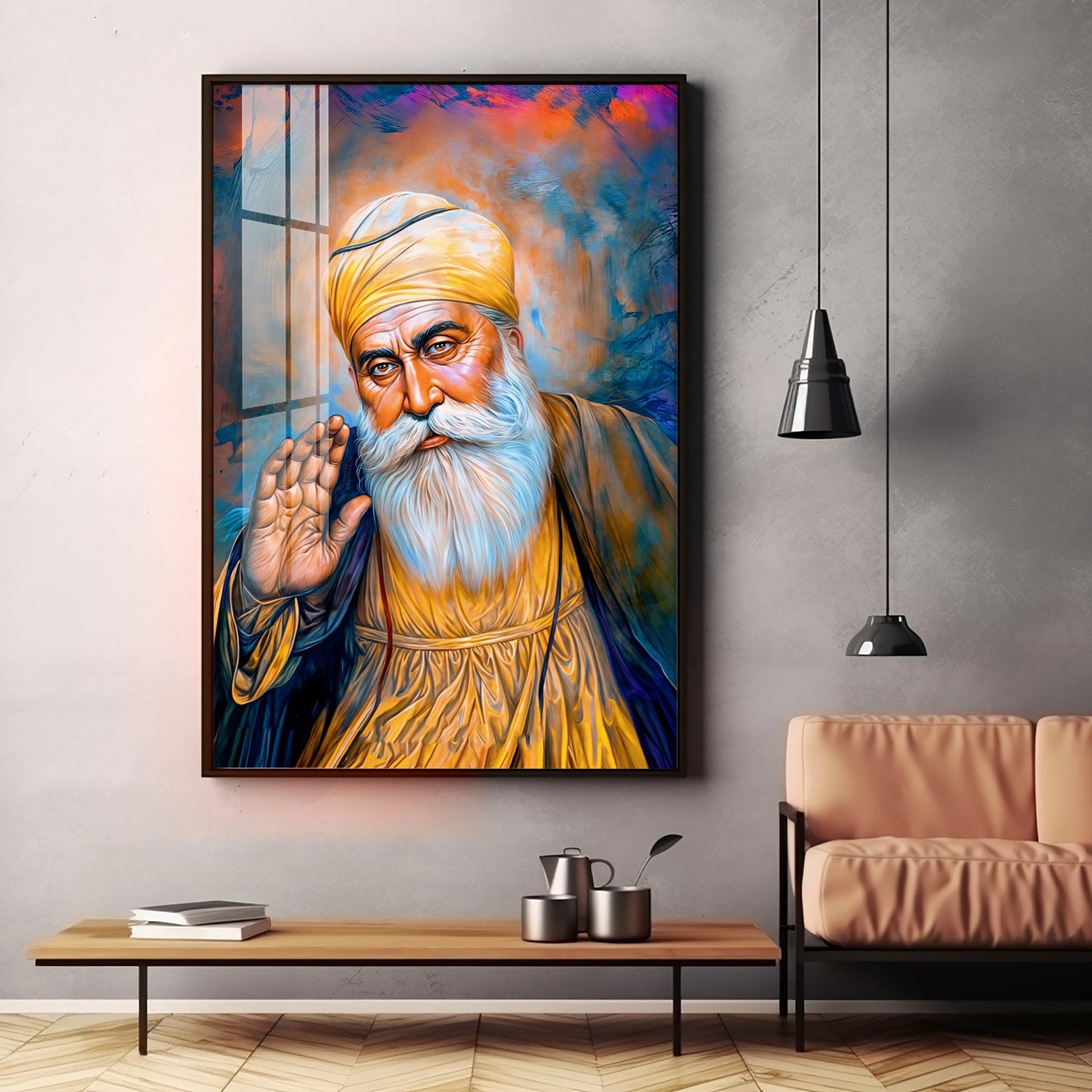Divine Guru Ji Premium Vertical Acrylic Wall Art - Image 11