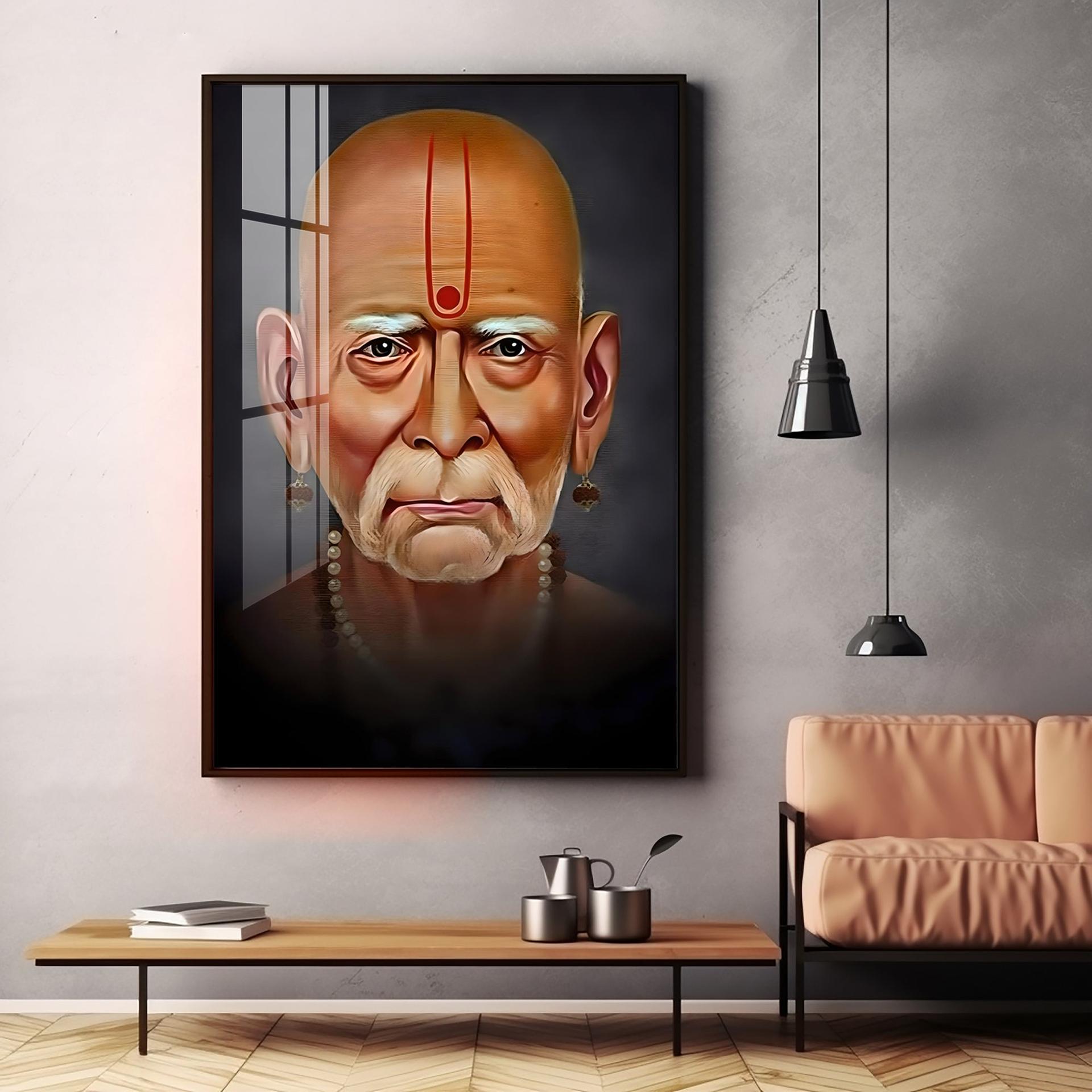Crimson Visage Premium Vertical Acrylic Wall Art - Image 15