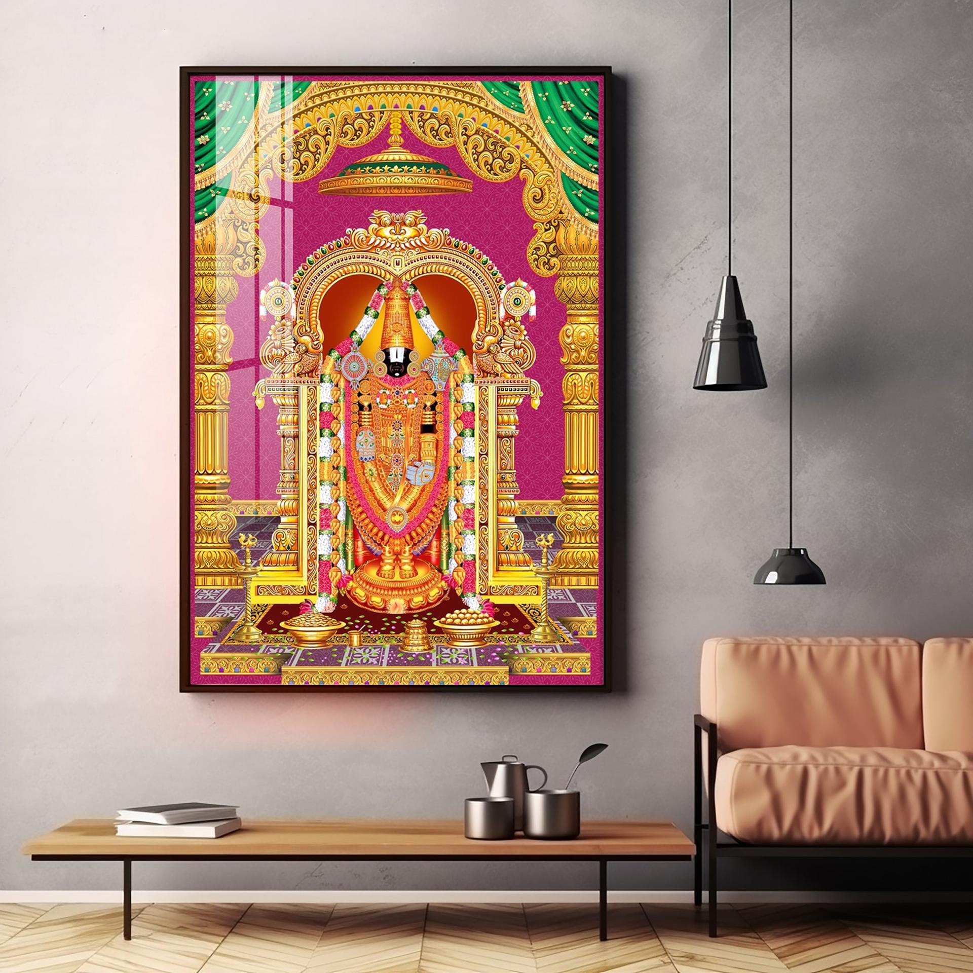 Sri Venkateswara Swamy Blessing Premium Acrylic Vertical Wall Art - Image 17