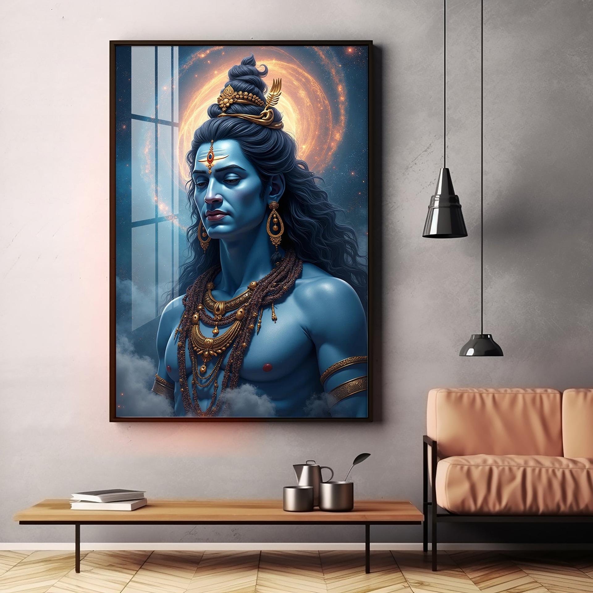 Sacred Vision Of Lord Shiva Premium Acrylic Wall Art - Image 14