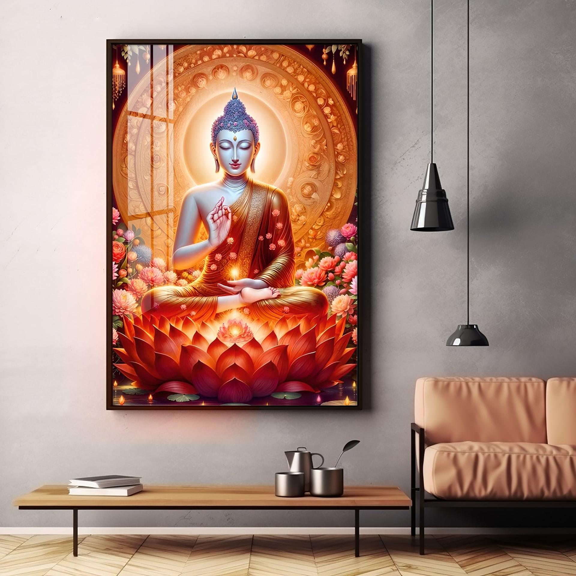 Peaceful Buddha Premium Acrylic Vertical Wall Art - Image 18