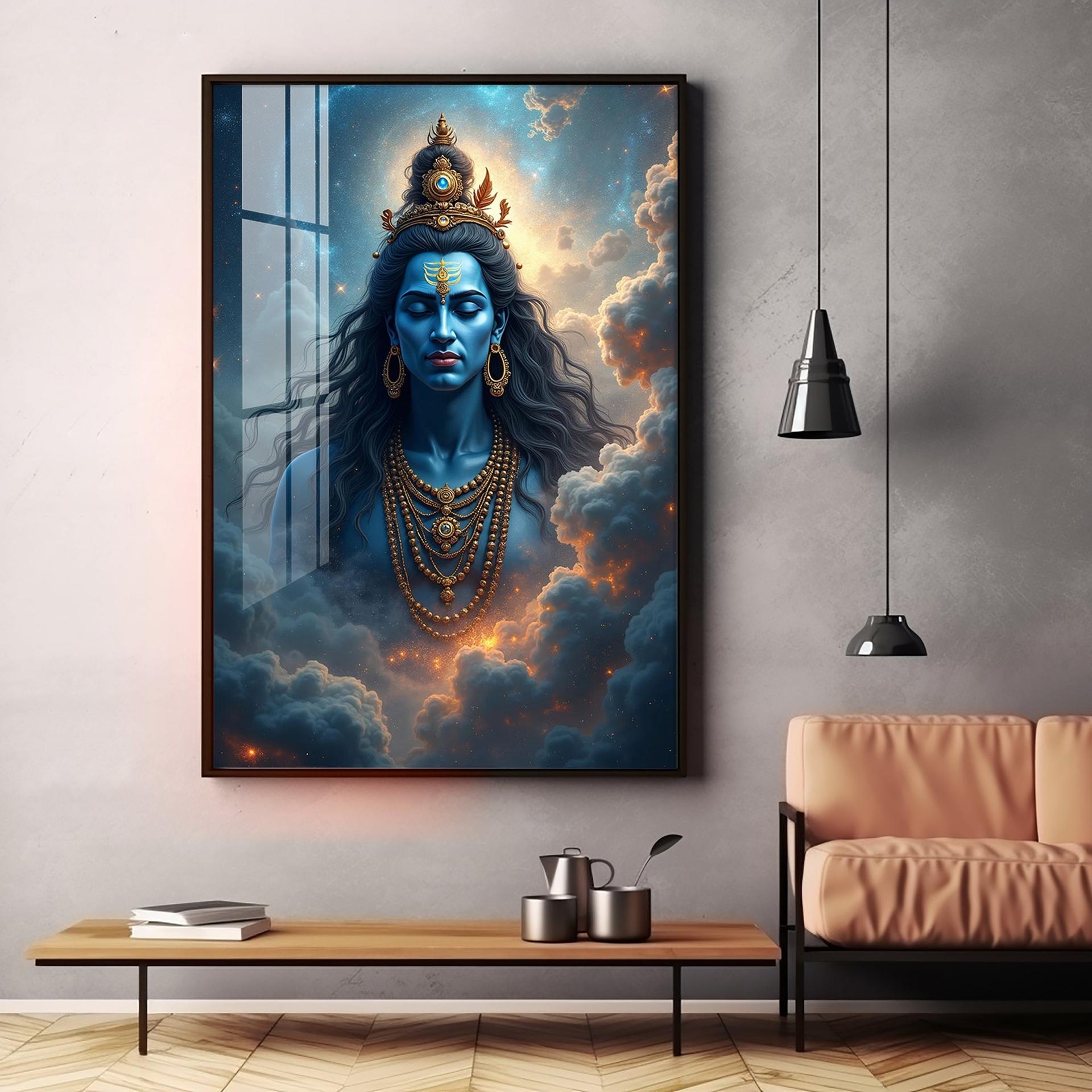 Celestial Shiva Sakti Premium Acrylic Wall Art - Image 13