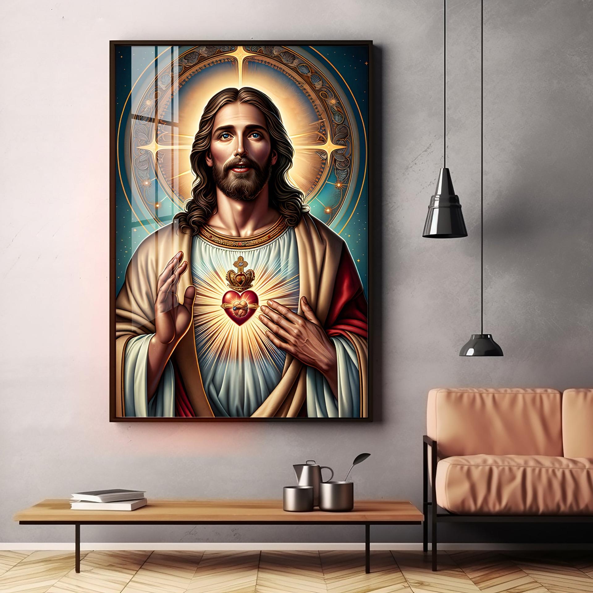 Christ's Heart Masterpiece Premium Acrylic Vertical Wall Art - Image 15