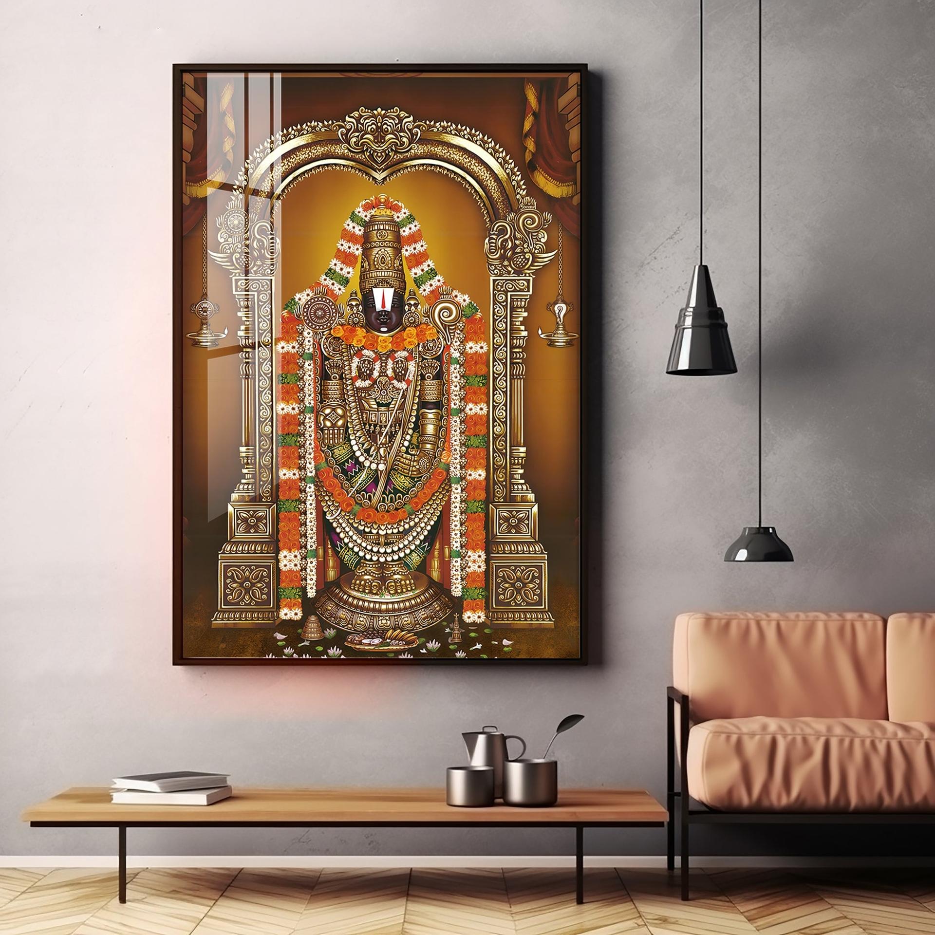 Majestic Lord Tirupati Balaji Premium Vertical Acrylic Wall Art - Image 16