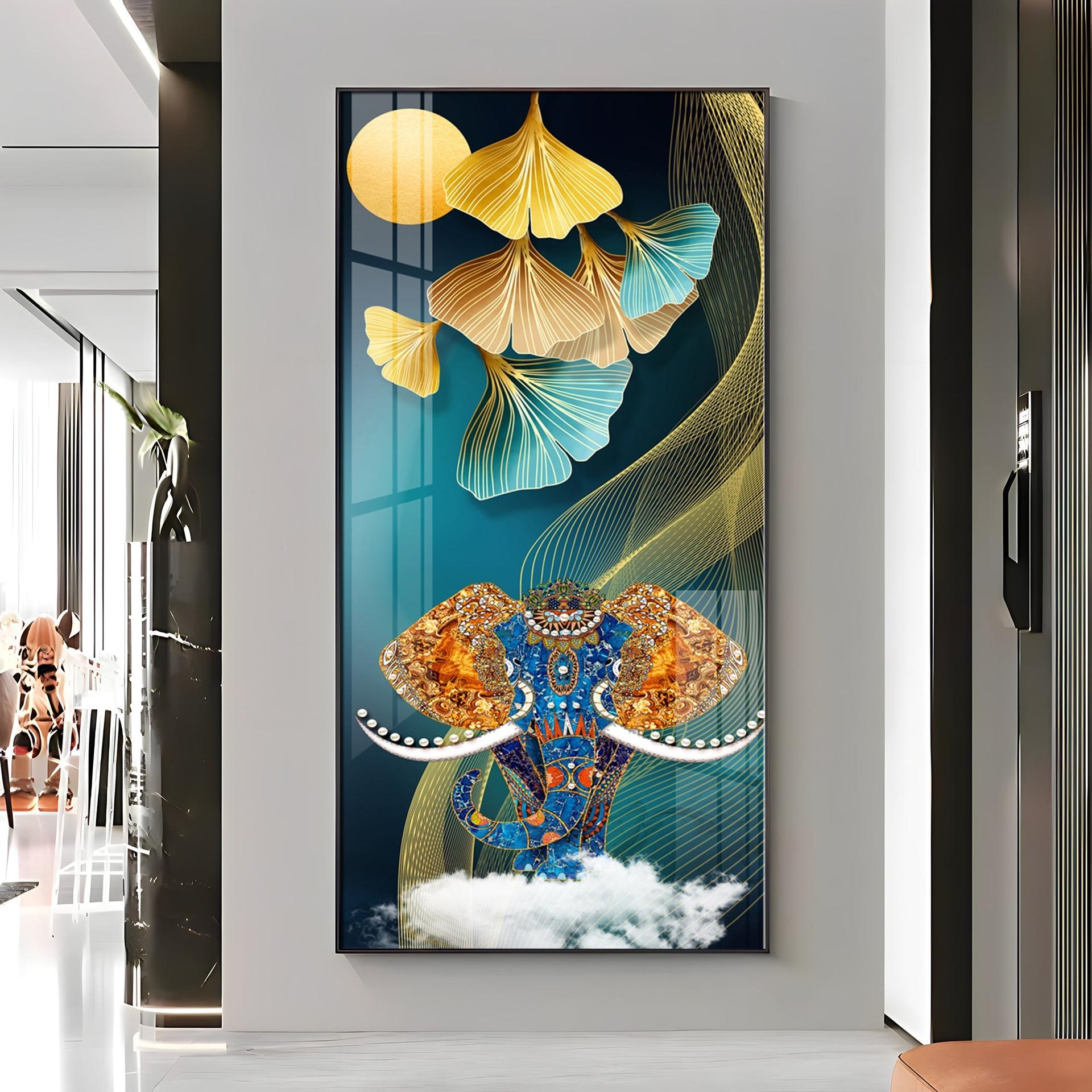 Jeweled Elephant Premium Acrylic Vertical Wall Art - Image 15