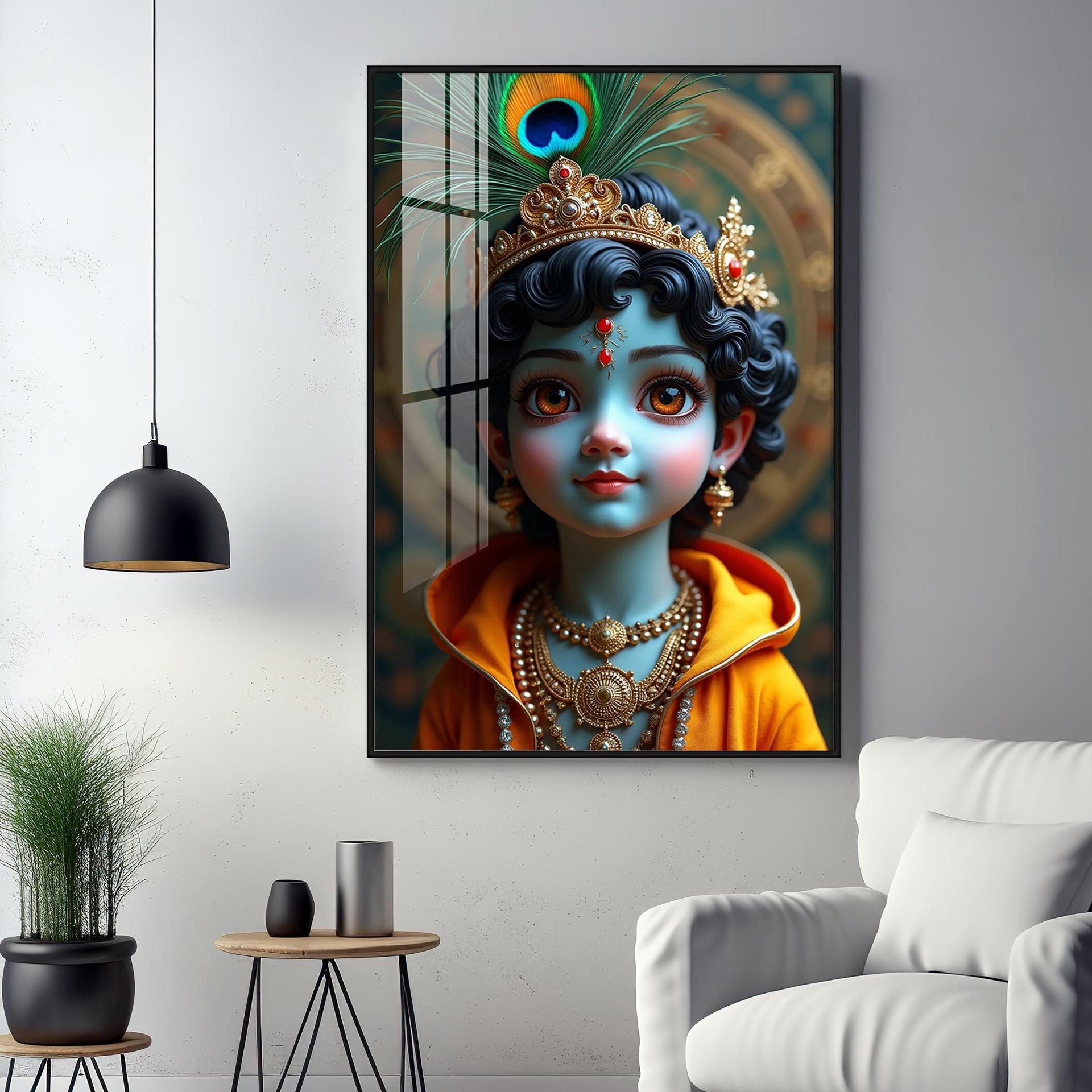 Infinite Krishna Imagery Premium Acrylic Wall Art - Image 8