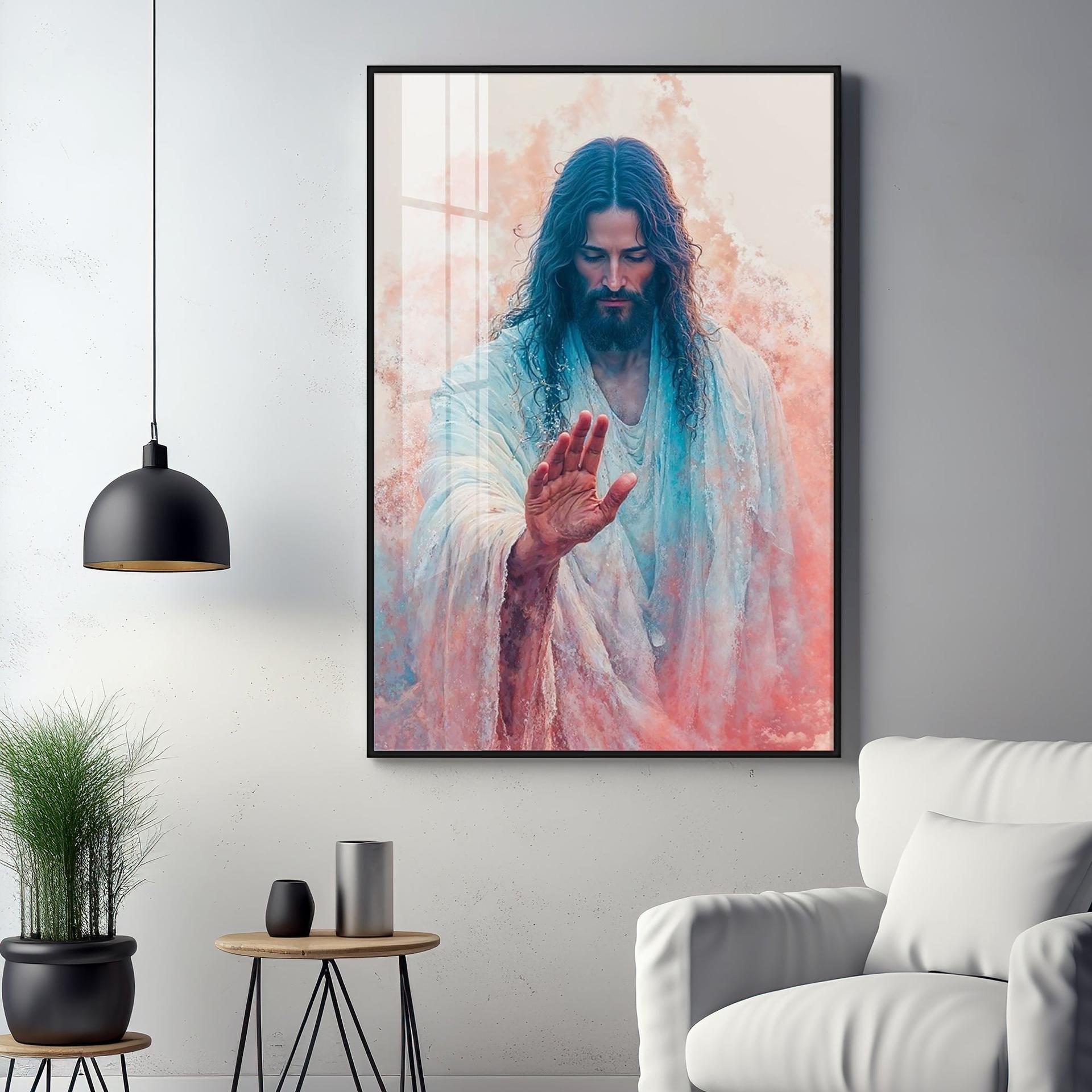 Jesus Christ Blessing Hand Premium Acrylic Wall Art - Image 9