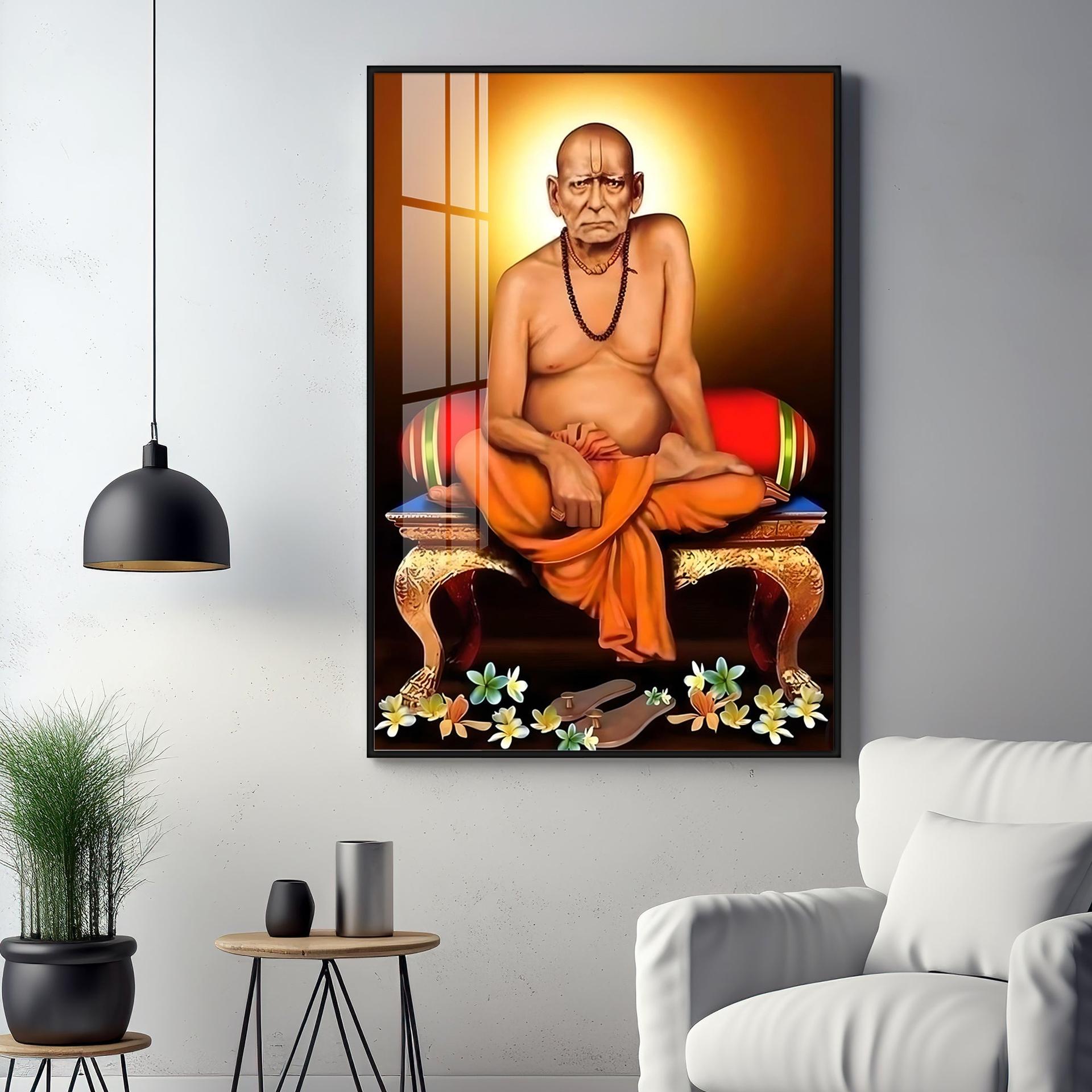 Portrait Of Shri Swami Samartha Premium Vertical Acrylic Wall Art - Image 12