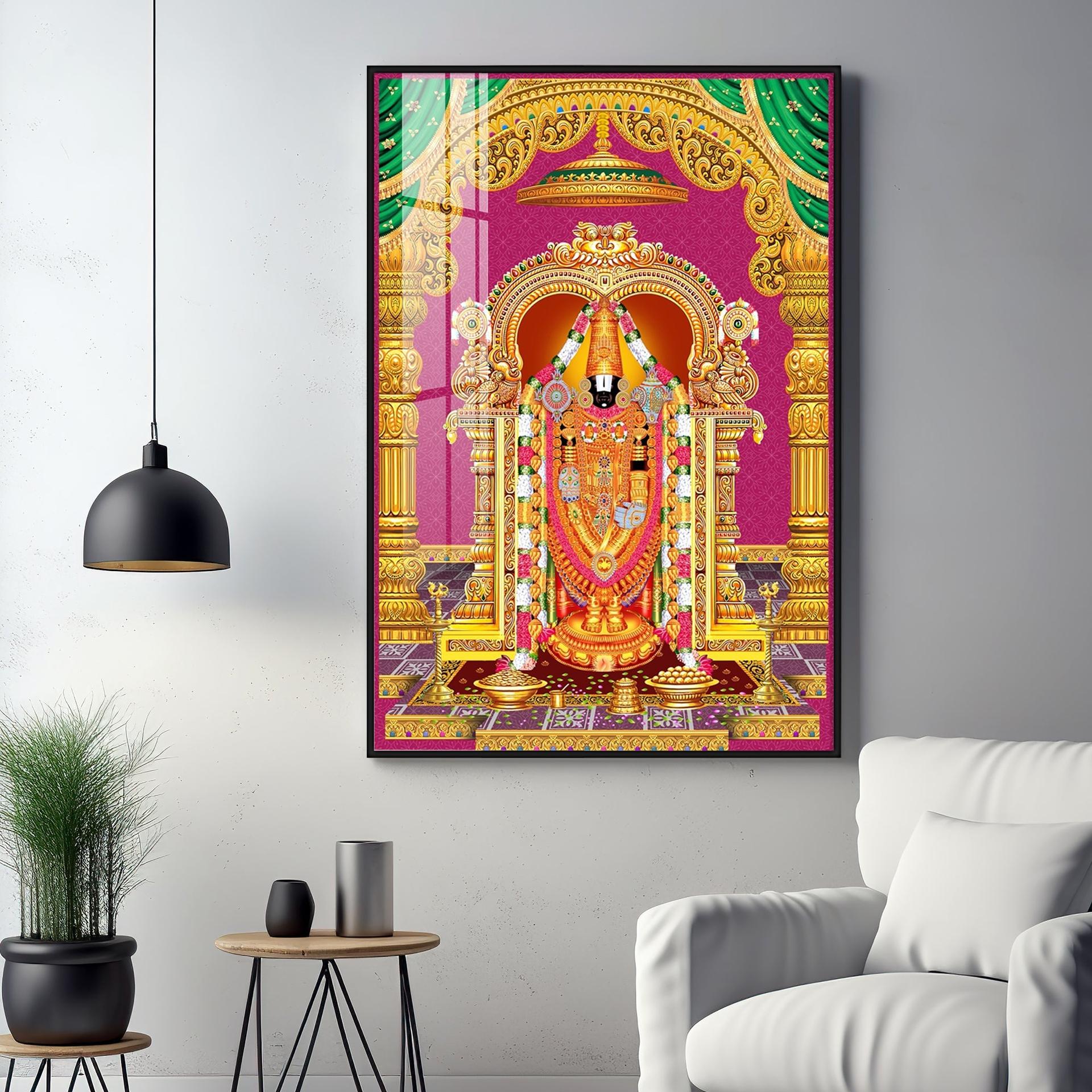 Sri Venkateswara Swamy Blessing Premium Acrylic Vertical Wall Art - Image 16
