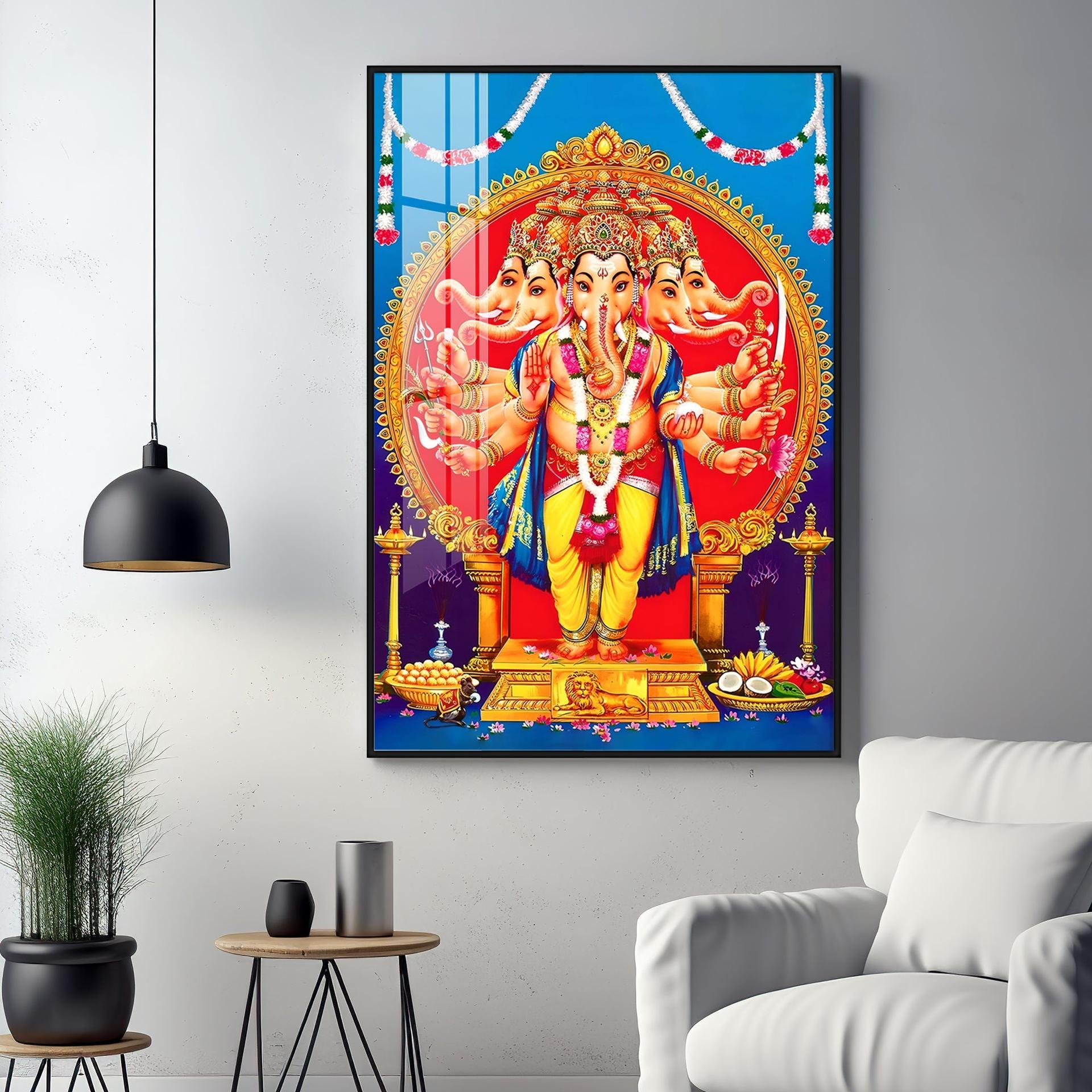 Ganesha's Embrace Premium Vertical Acrylic Wall Art - Image 18