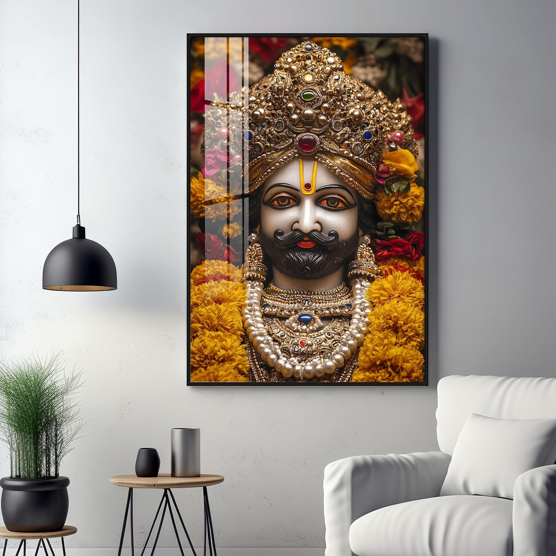 Shree Khatu Shyam Premium Vertical Acrylic Wall Art - Image 11