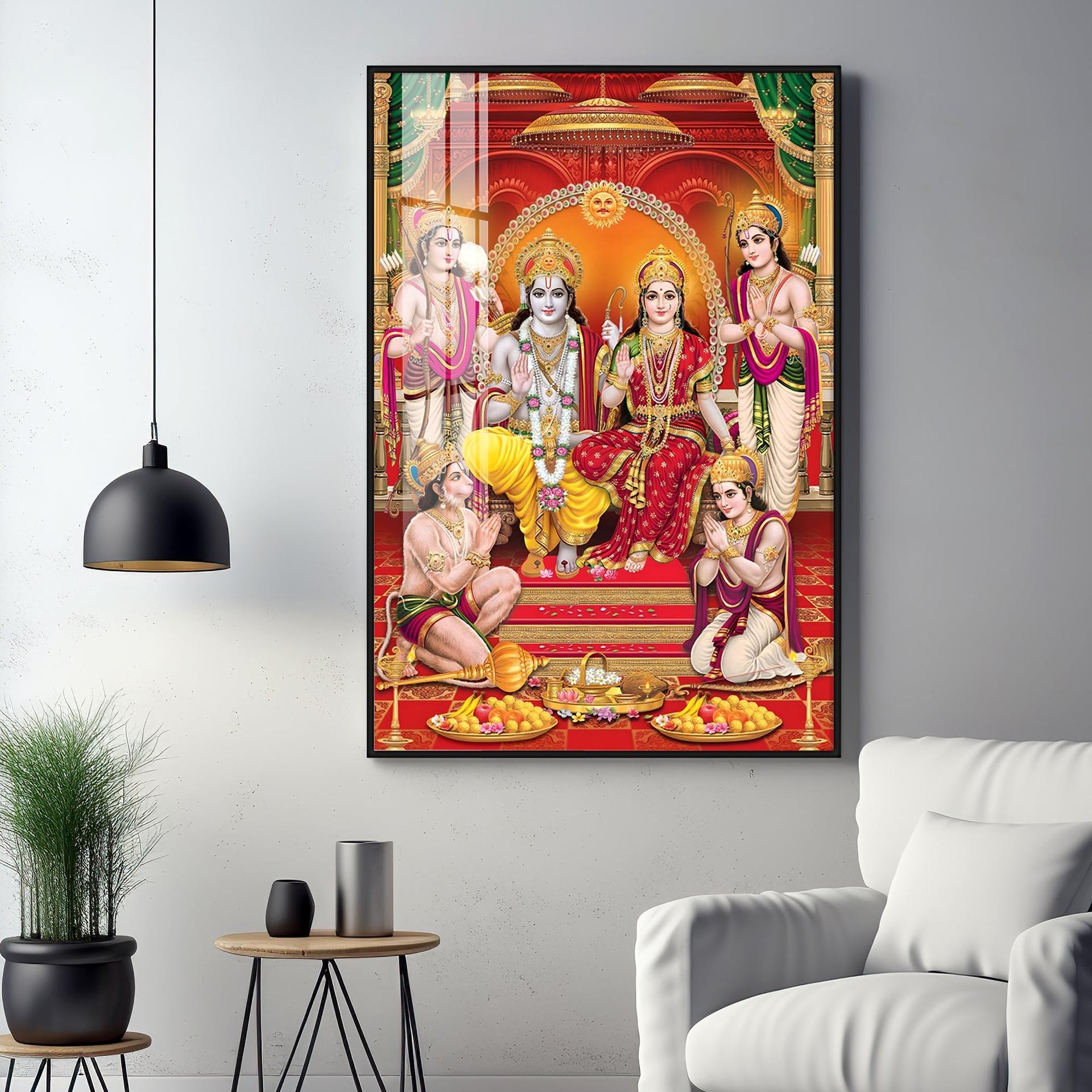Shri Ram Darbar Premium Acrylic Vertical Wall Art - Image 15