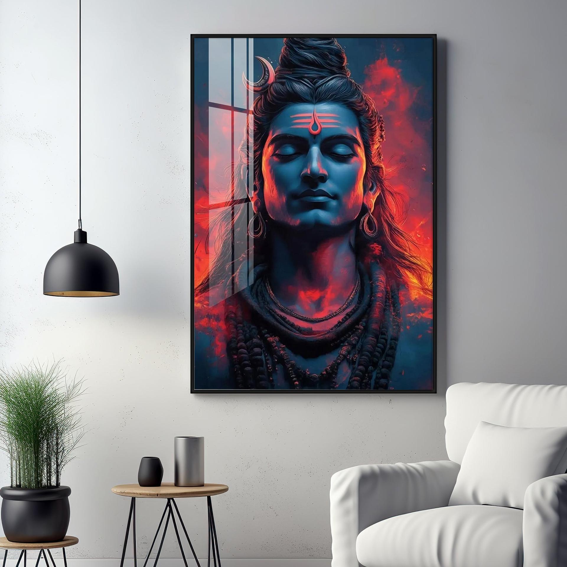 Eternal Essence Of Lord Shiva Premium Acrylic Wall Art - Image 10