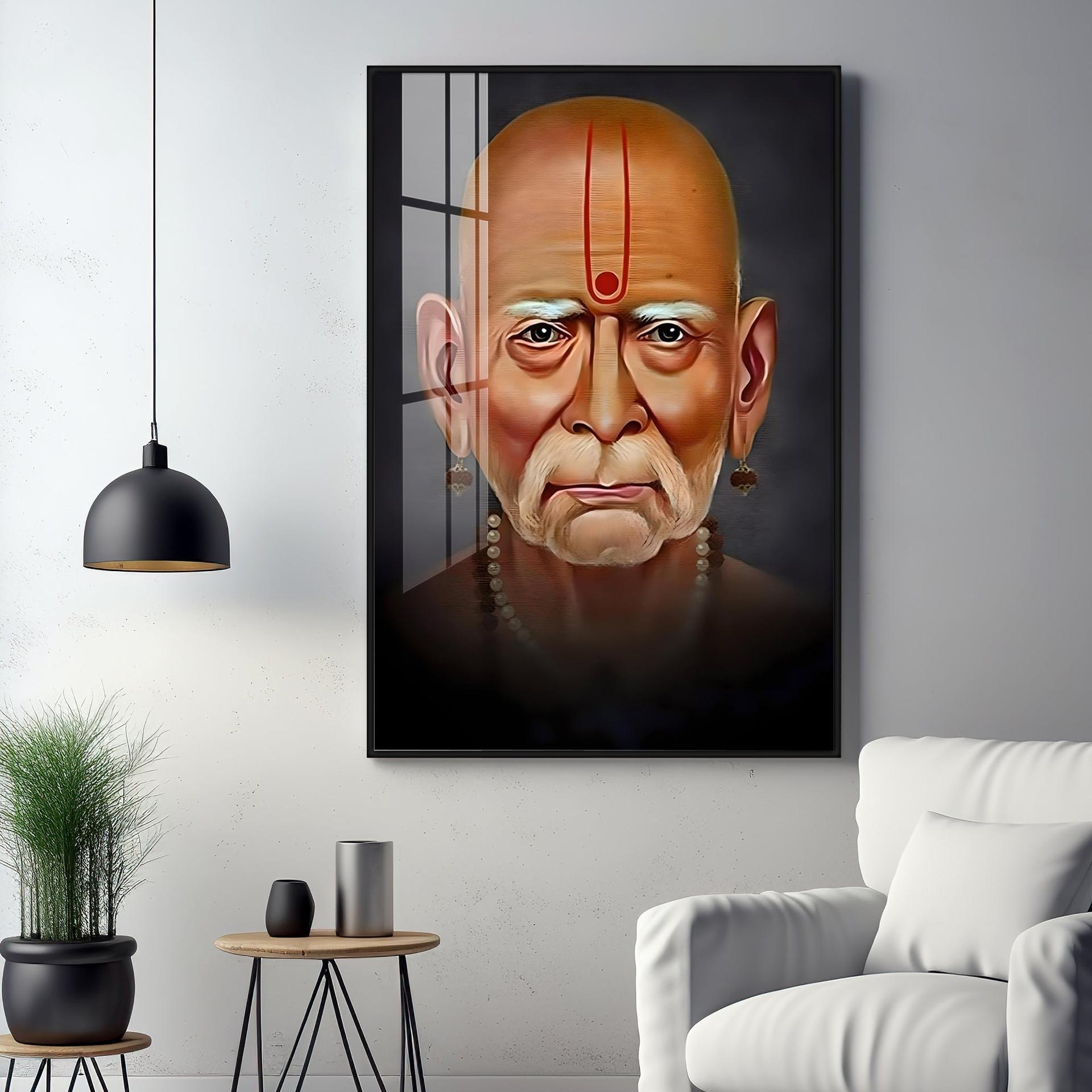 Crimson Visage Premium Vertical Acrylic Wall Art - Image 11