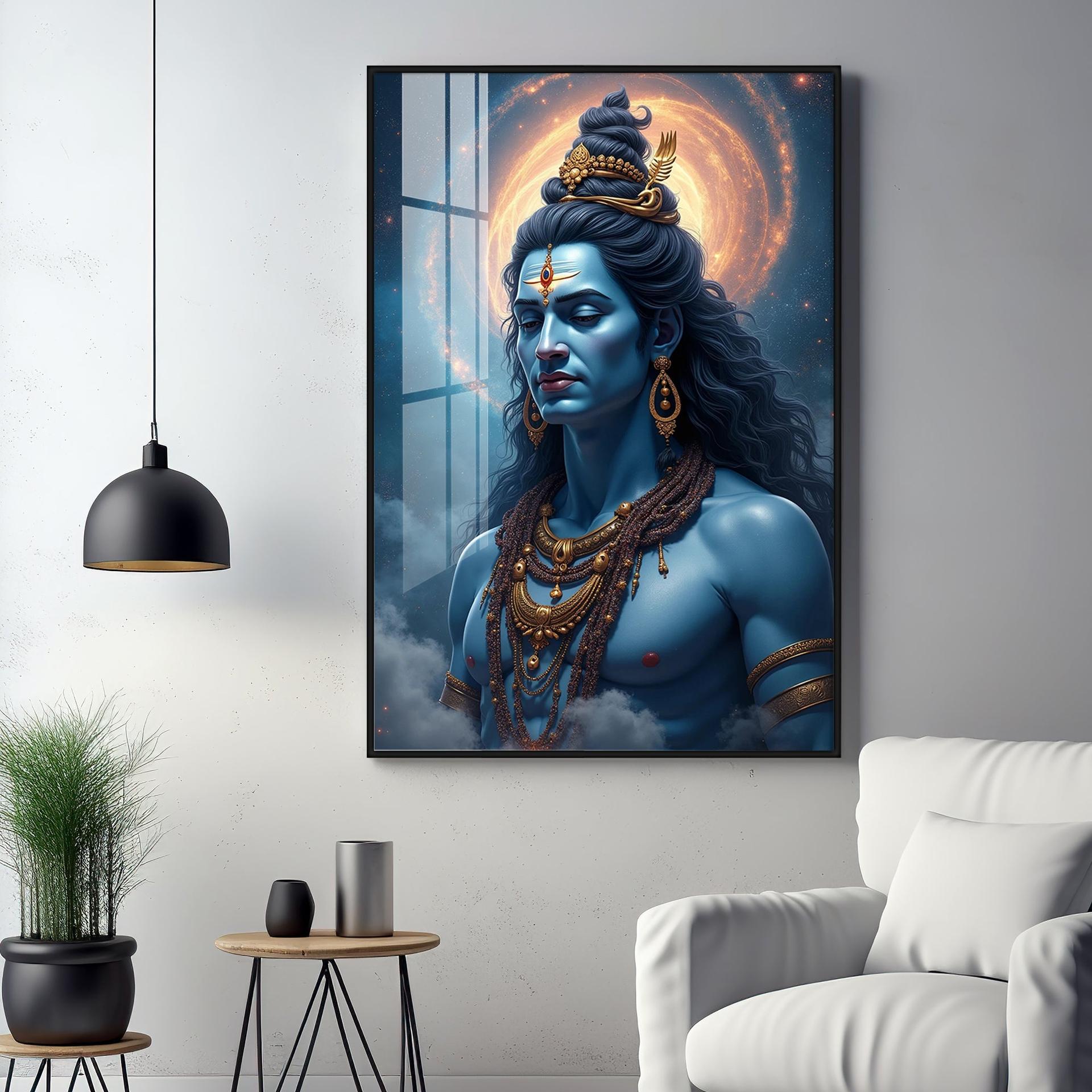 Sacred Vision Of Lord Shiva Premium Acrylic Wall Art - Image 10