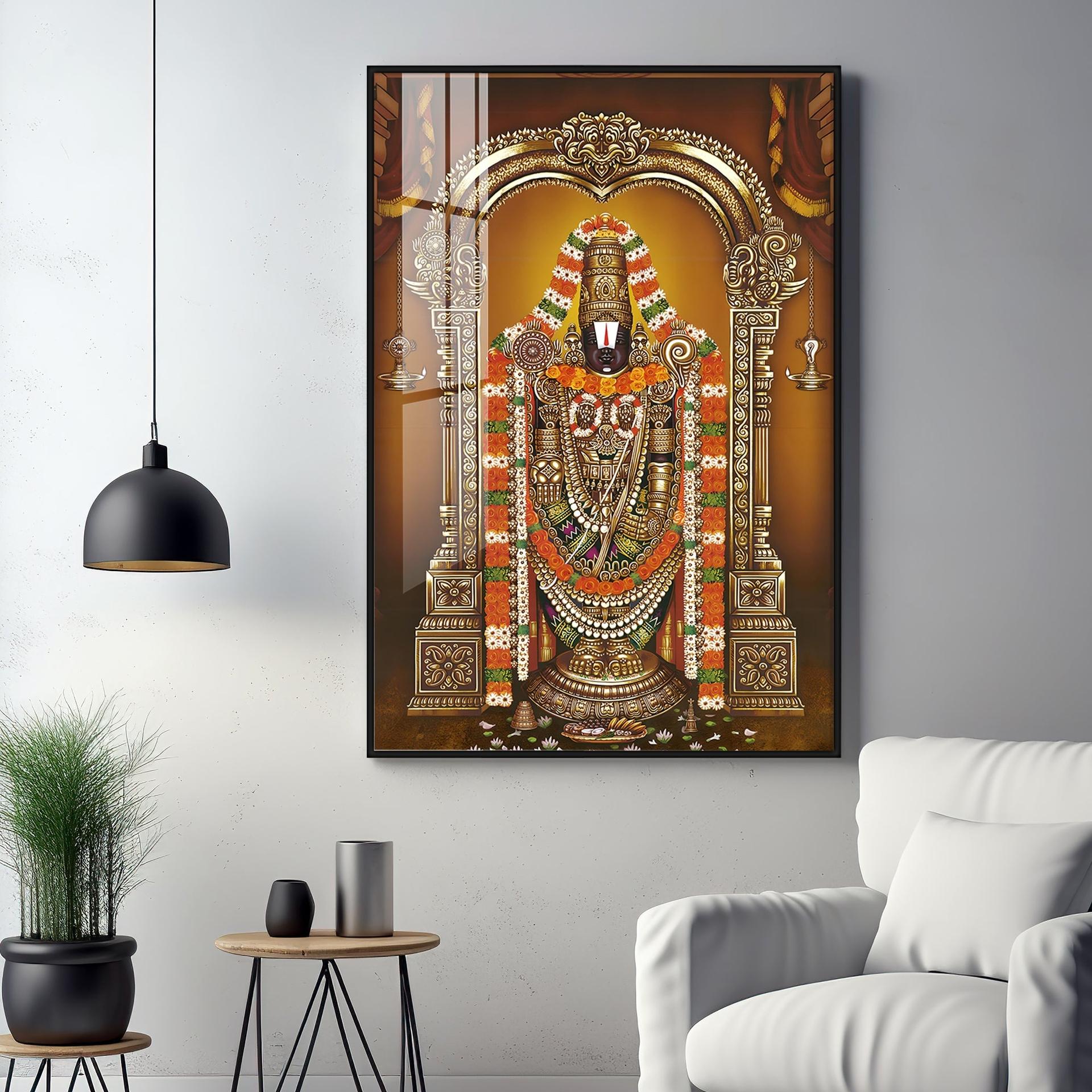 Majestic Lord Tirupati Balaji Premium Vertical Acrylic Wall Art - Image 12