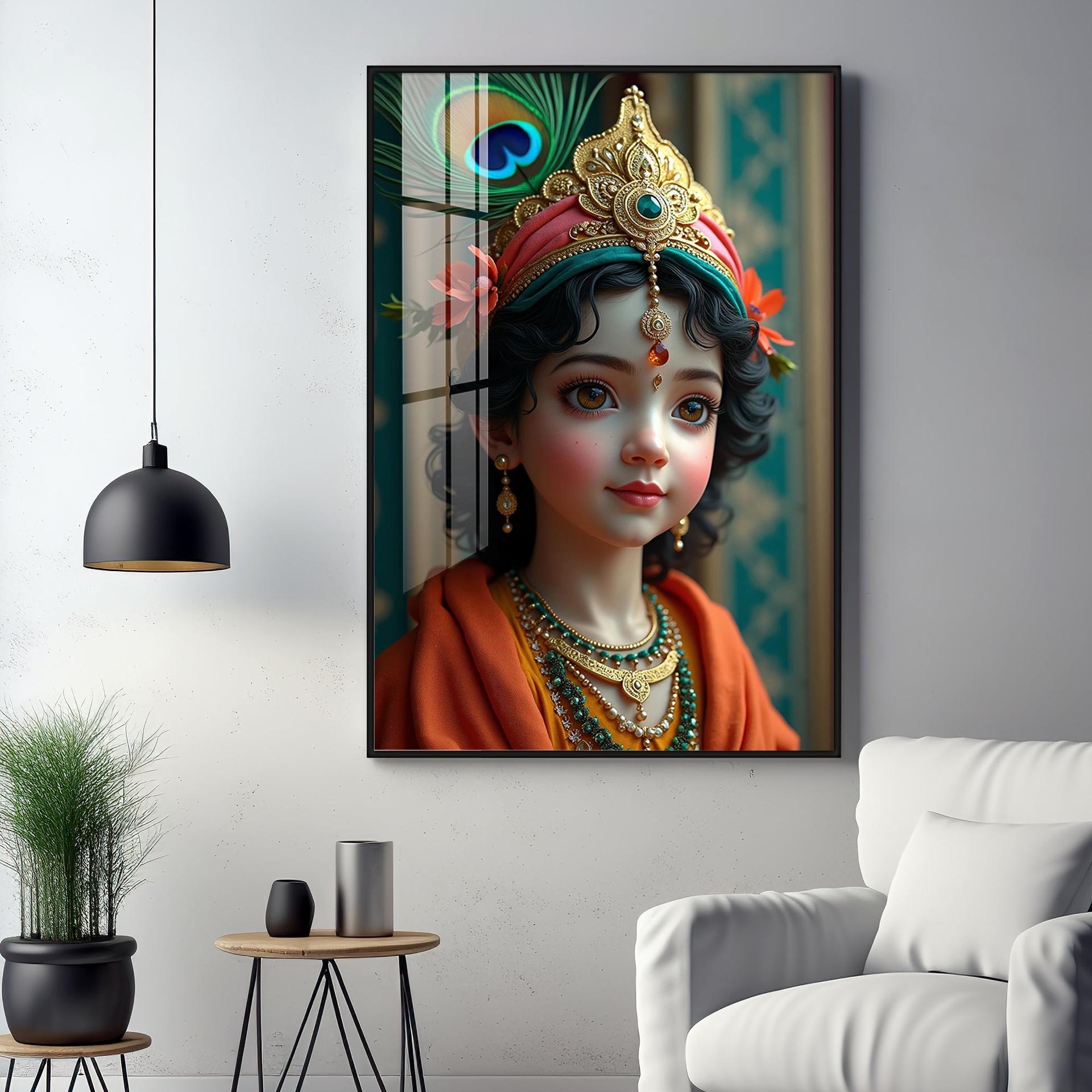 Krishna Reverberations Premium Acrylic Wall Art - Image 8