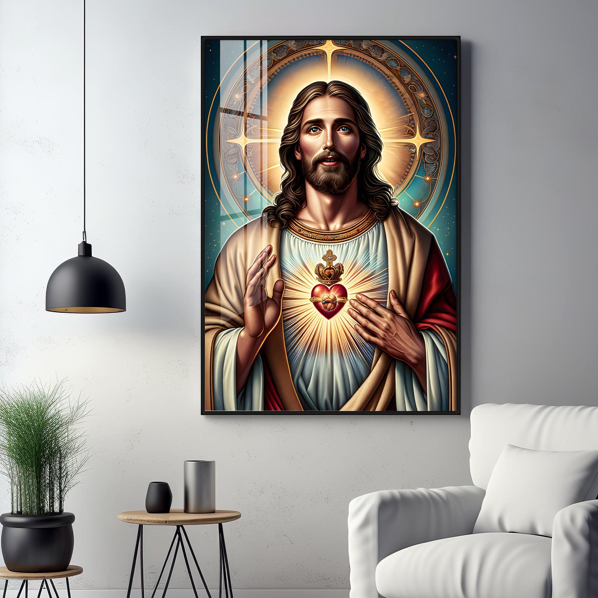 Christ's Heart Masterpiece Premium Acrylic Vertical Wall Art - Image 11