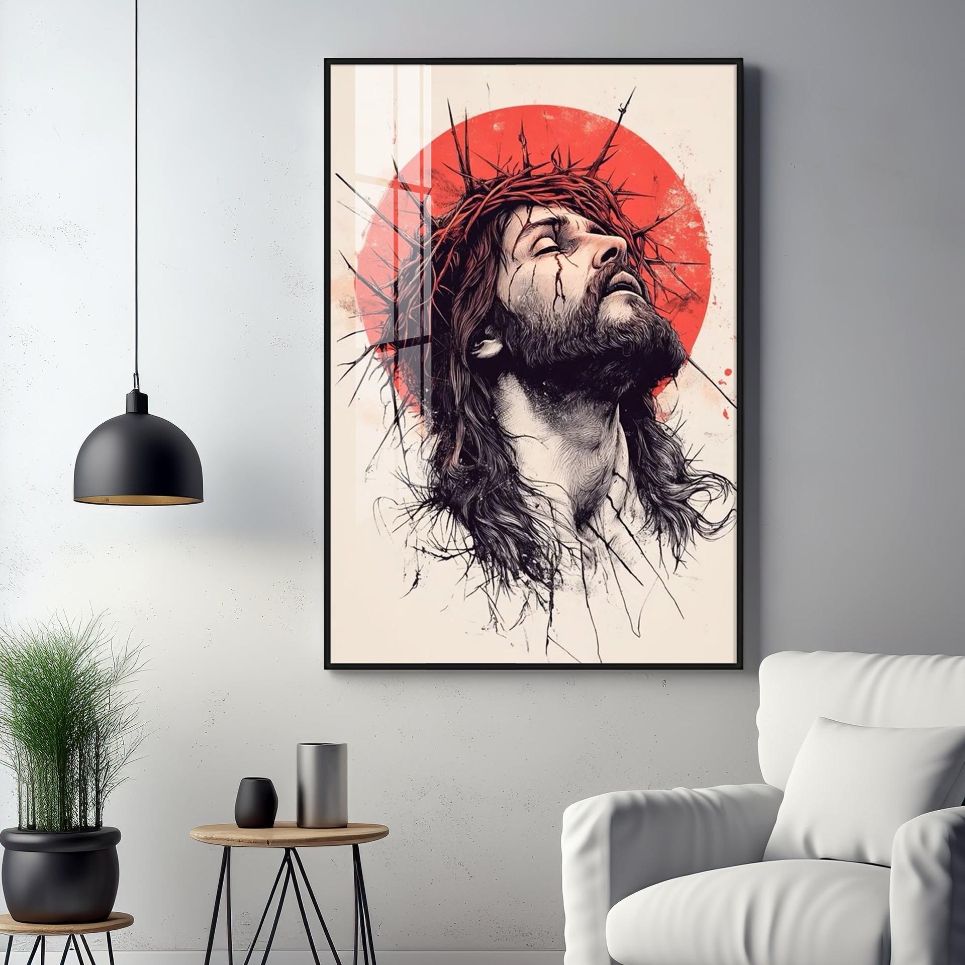Jesus Christ Spiritual Reflection Premium Acrylic Wall Art - Image 9