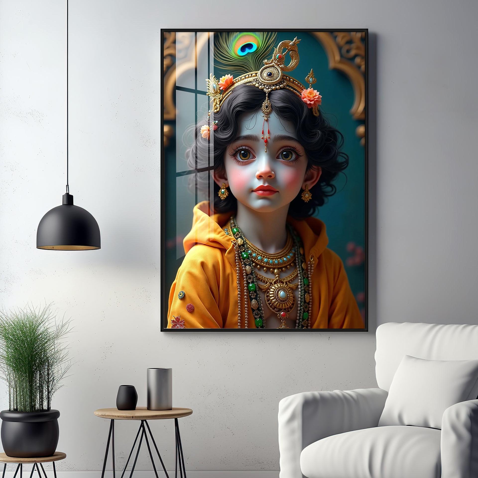 Krishna's Infinite Presence Premium Acrylic Wall Art - Image 9