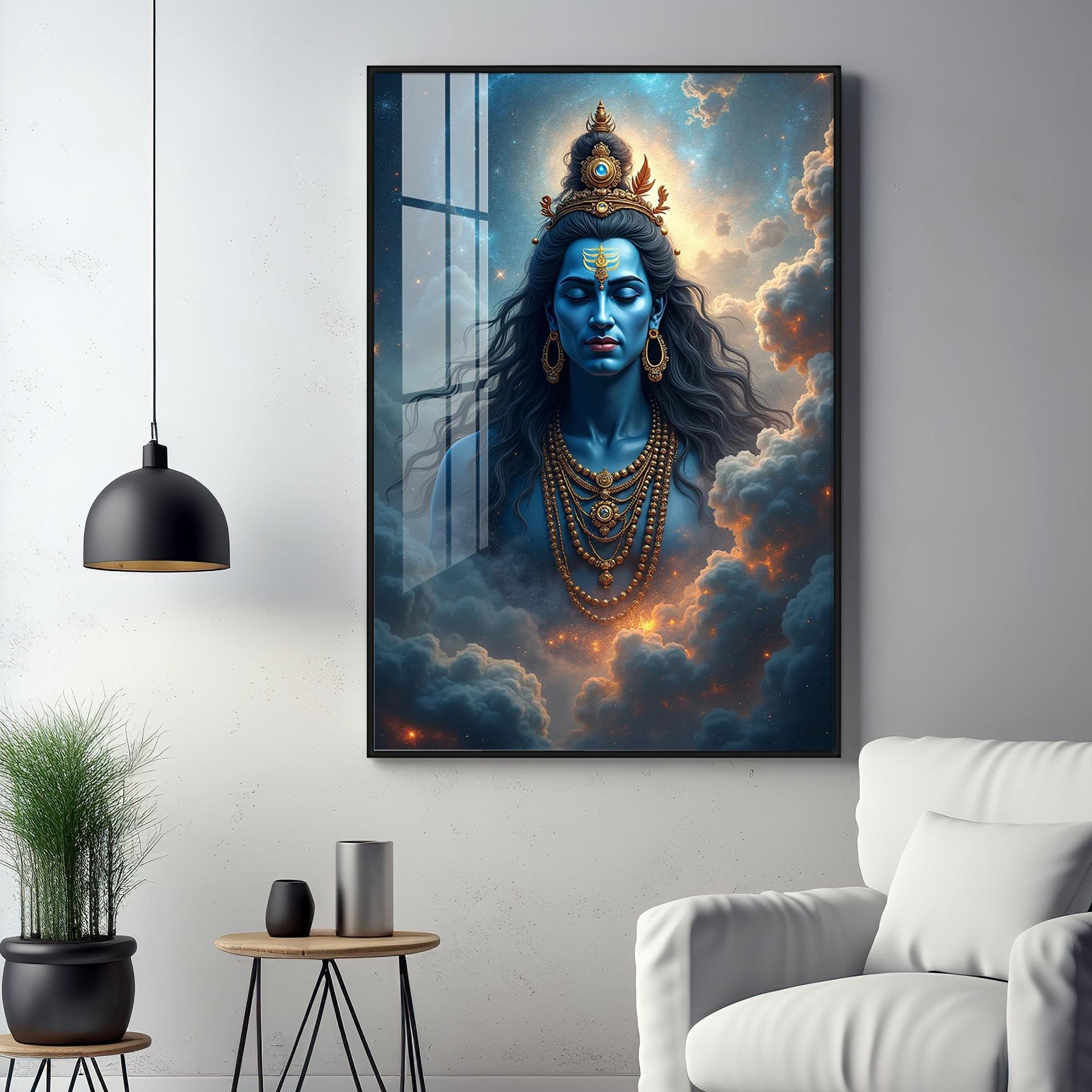 Celestial Shiva Sakti Premium Acrylic Wall Art - Image 9