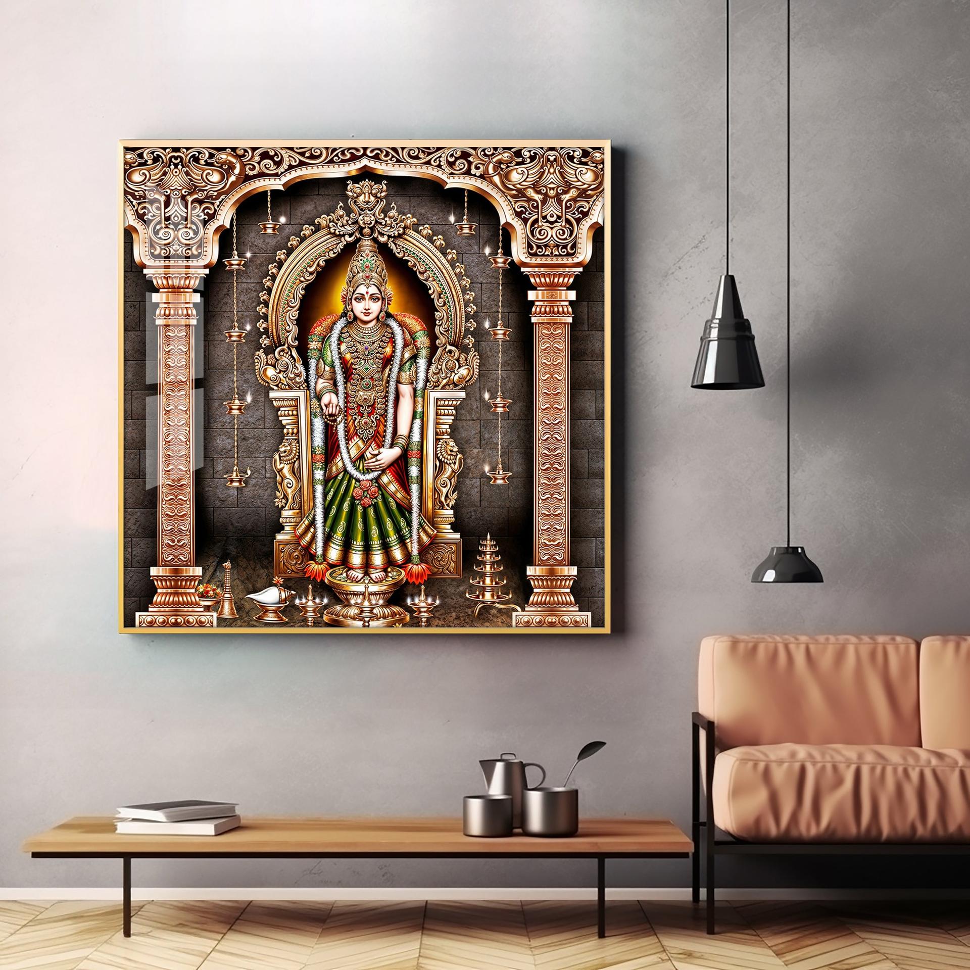 Kanya Kumari Devi Premium Acrylic Square Wall Art - Image 3