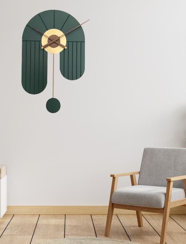 Textured Abstract Shaped Contemporary Wall Clock - Image 2