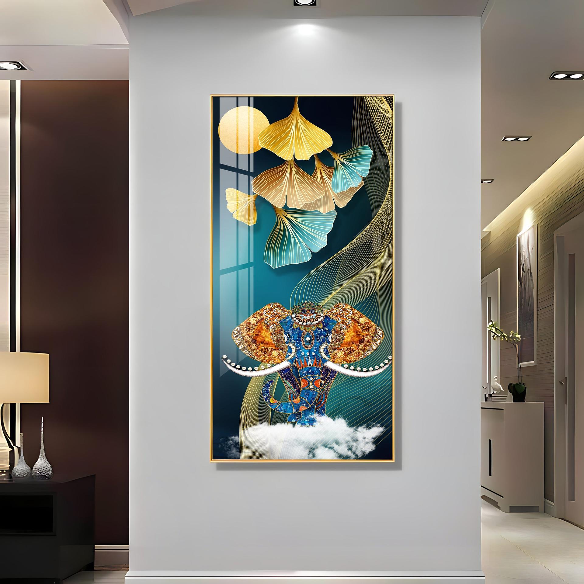 Jeweled Elephant Premium Acrylic Vertical Wall Art - Image 10