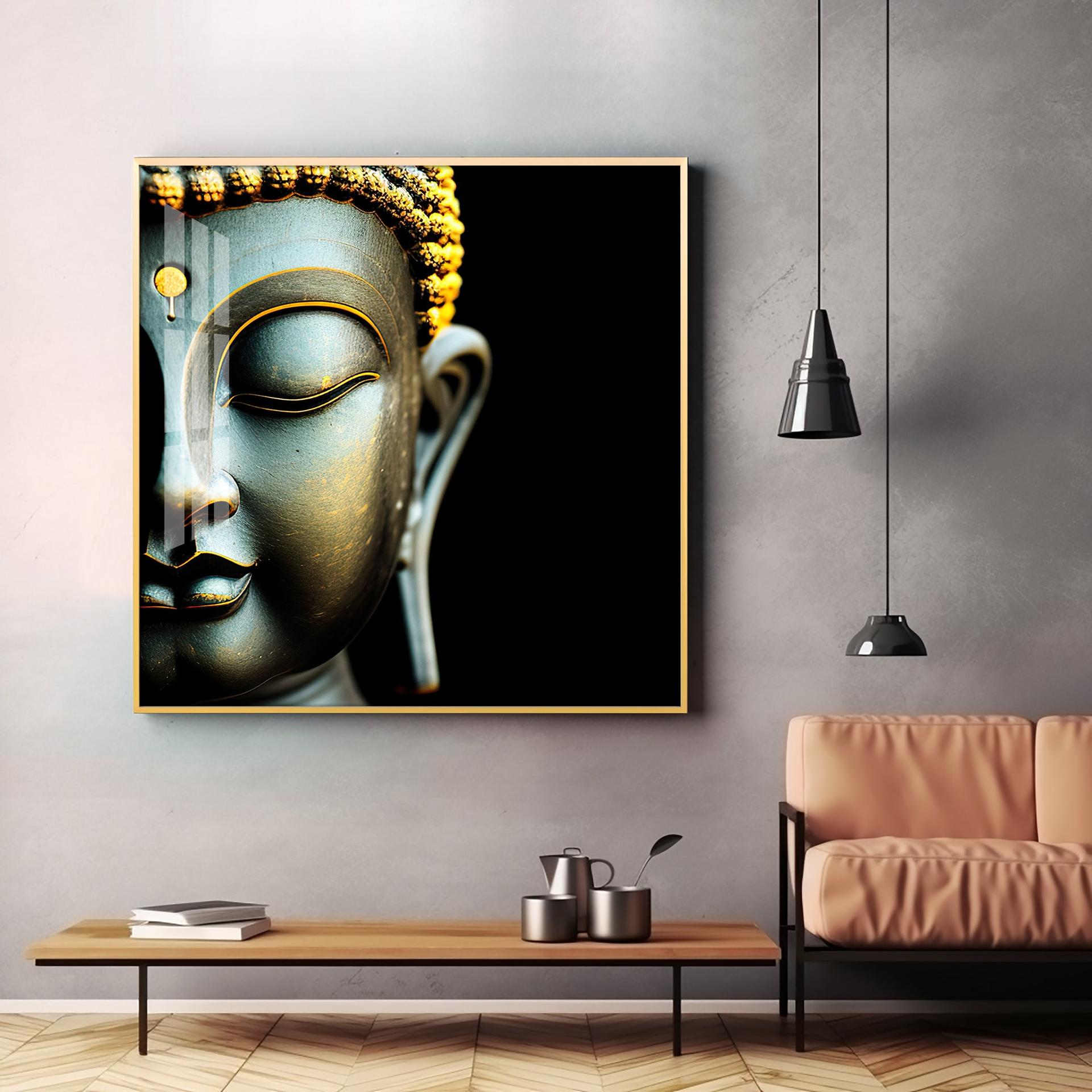Buddha Statue Premium Acrylic Square Wall Art - Image 4