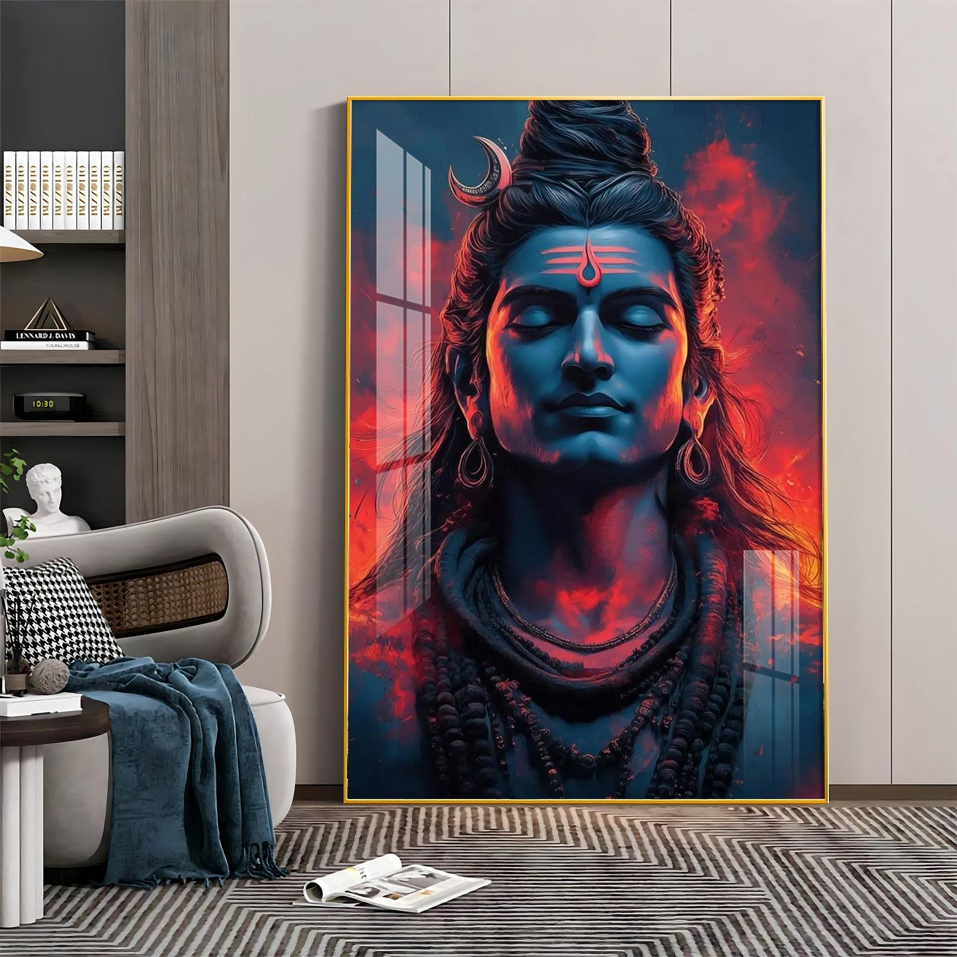 Eternal Essence Of Lord Shiva Premium Acrylic Wall Art - Image 8