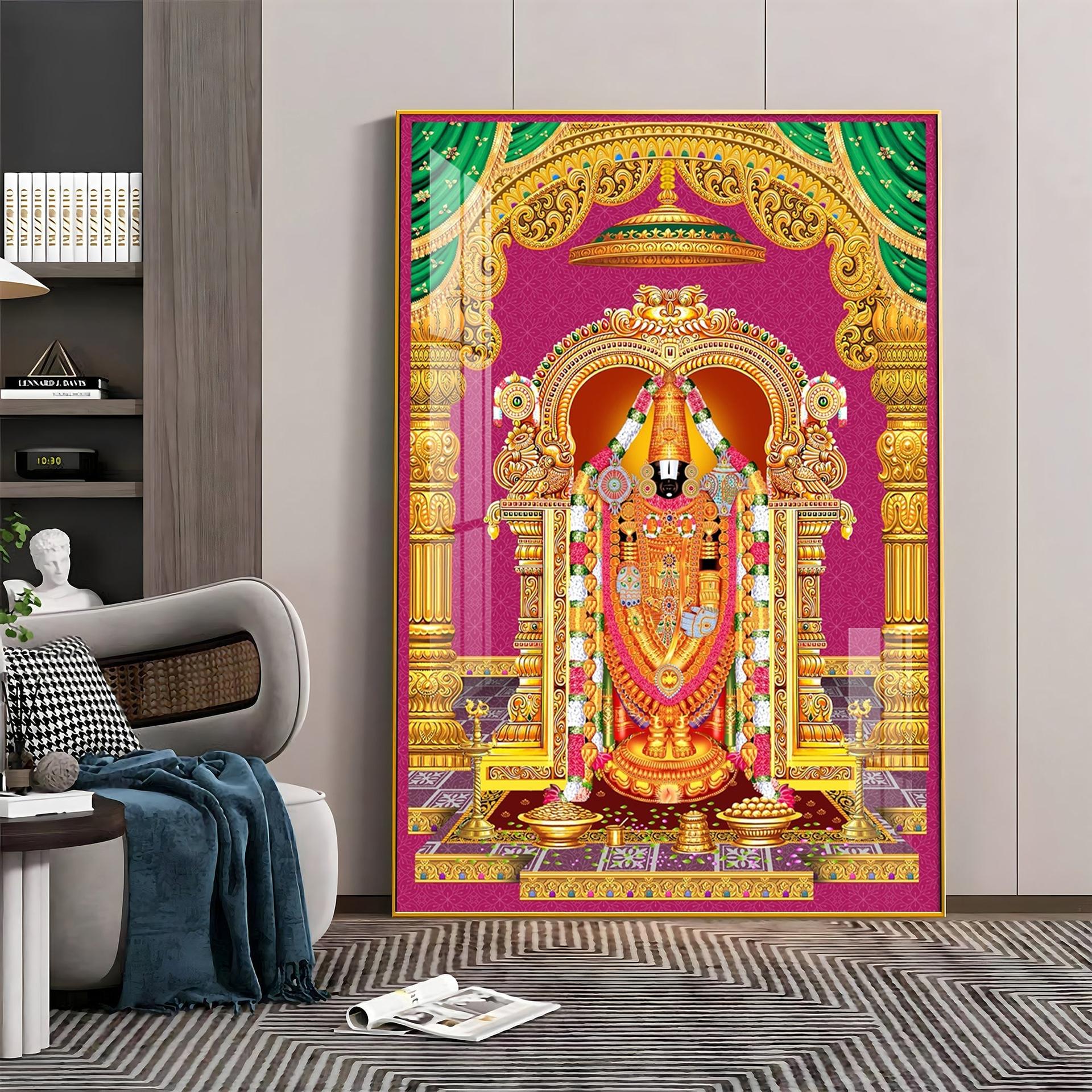 Sri Venkateswara Swamy Blessing Premium Acrylic Vertical Wall Art - Image 13