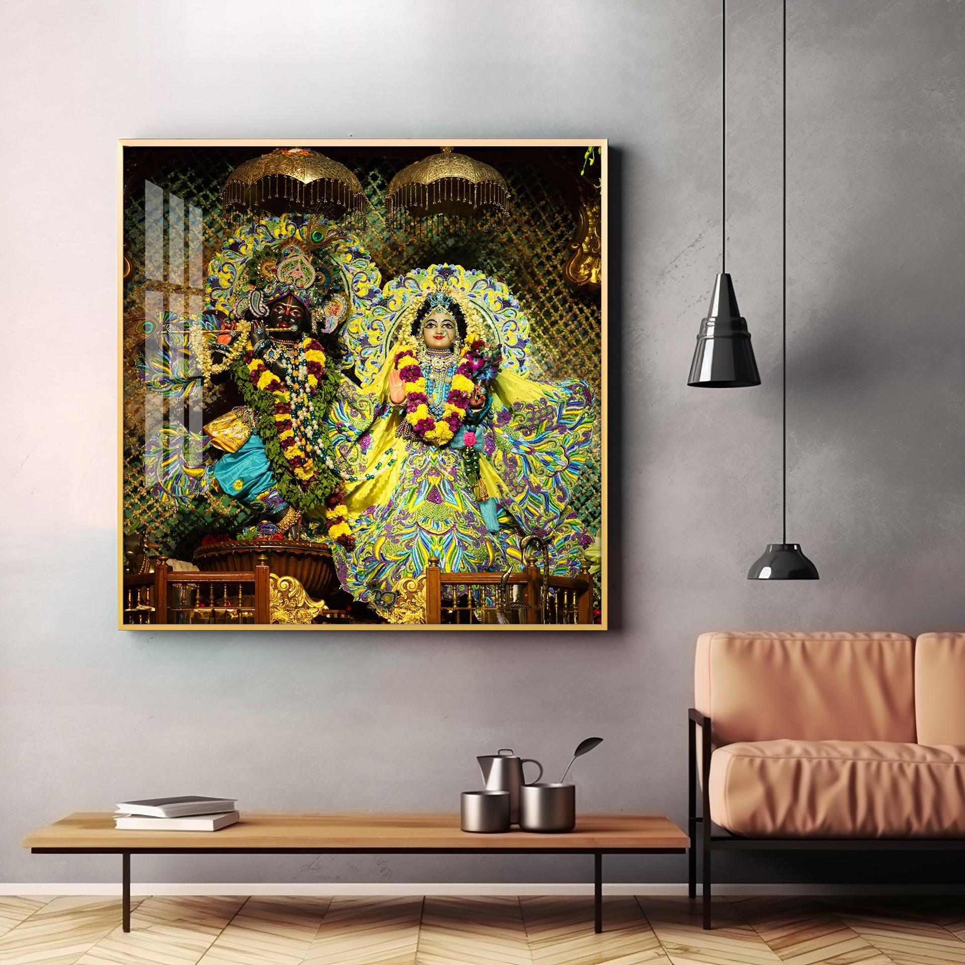 Radha Krishna Premium Acrylic Square Wall Art - Image 4