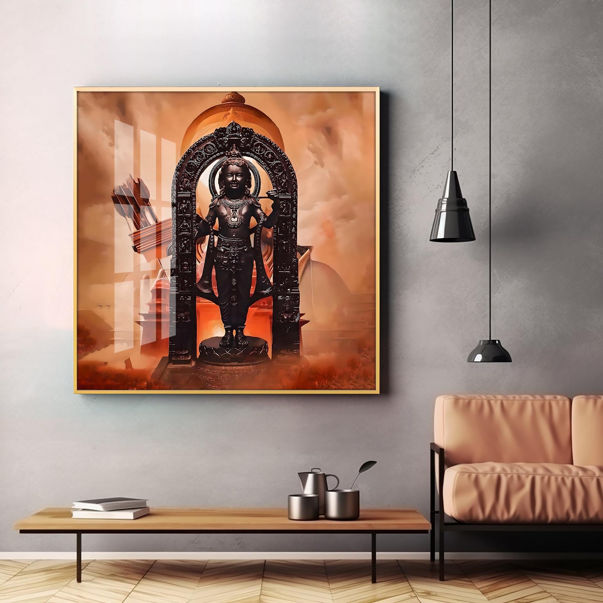 Ayodhya Ram Premium Acrylic Square Wall Art - Image 3