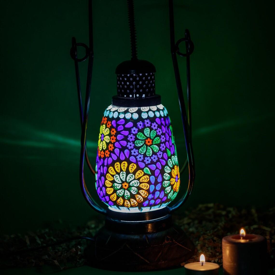 Handcrafted Art Deco Mosaic Light - Image 3