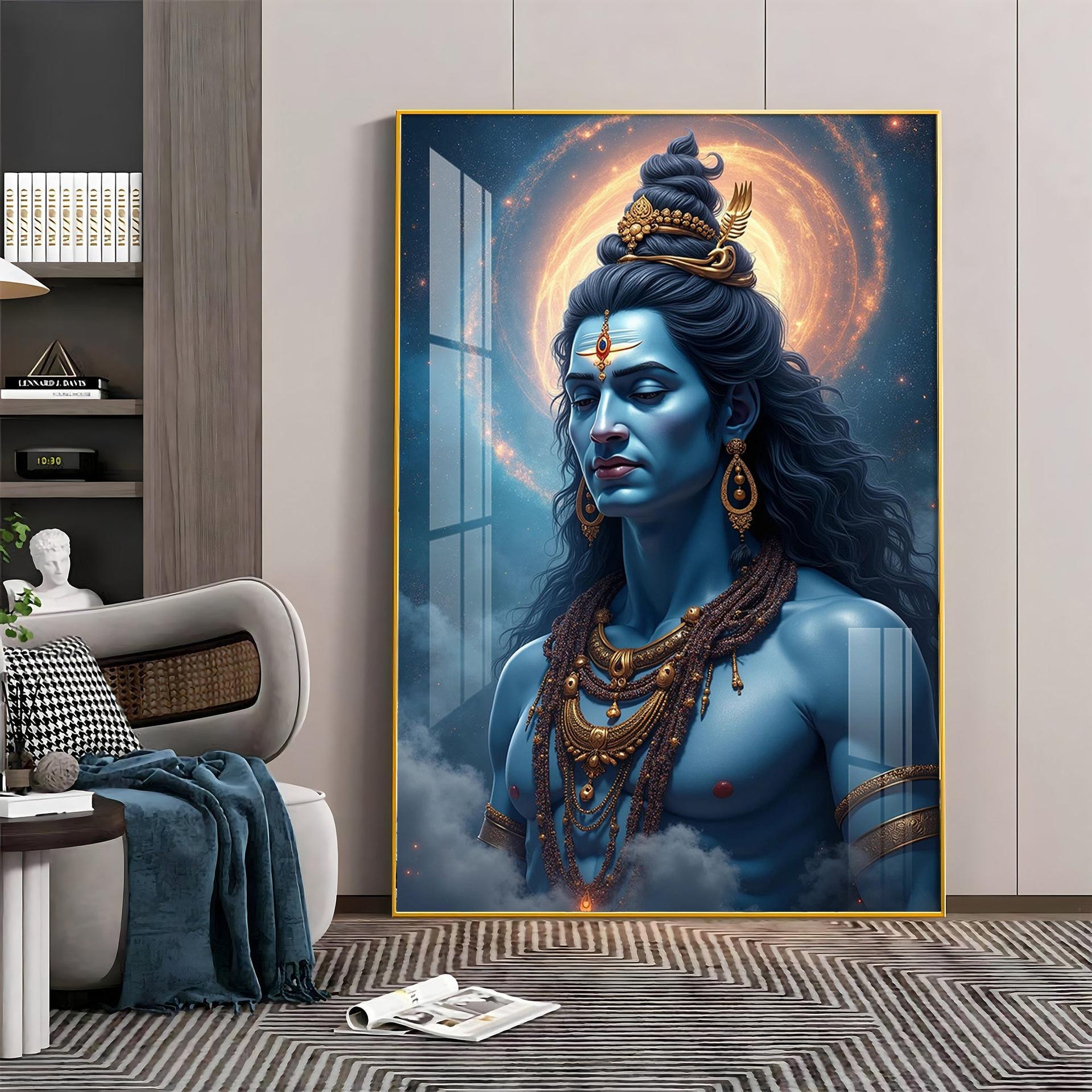 Sacred Vision Of Lord Shiva Premium Acrylic Wall Art - Image 7
