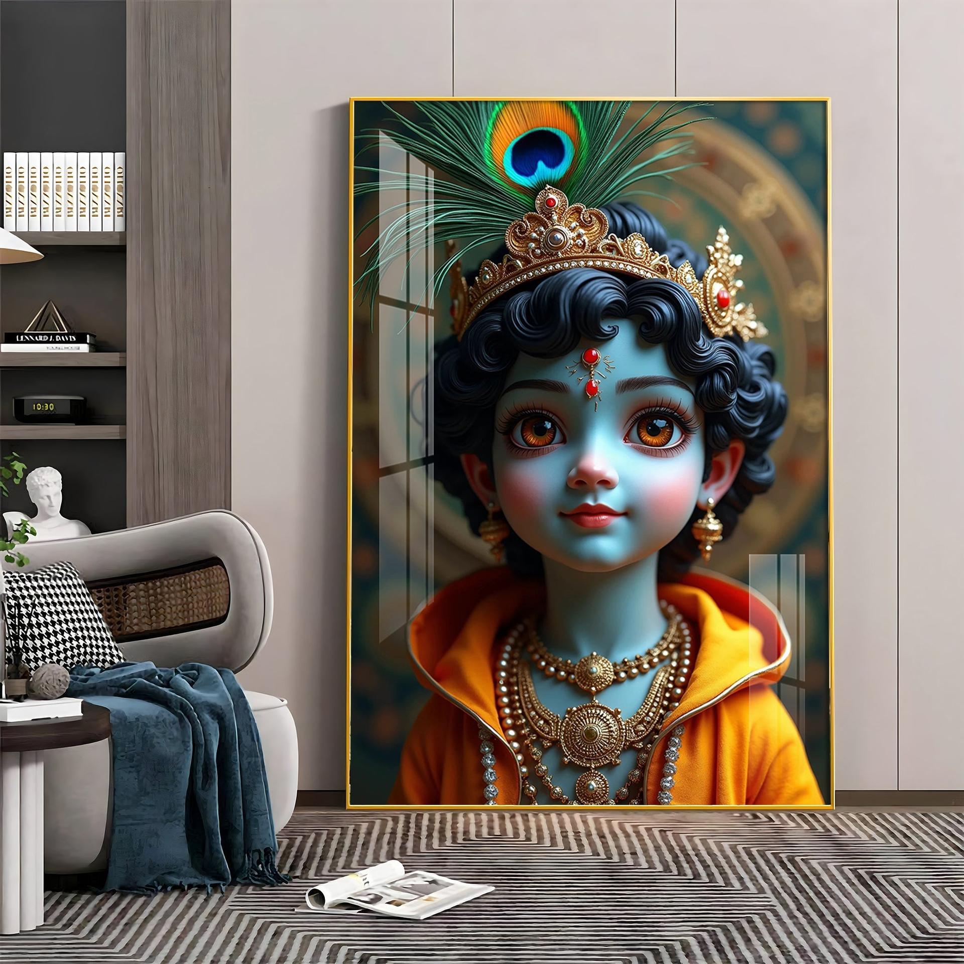Infinite Krishna Imagery Premium Acrylic Wall Art - Image 7