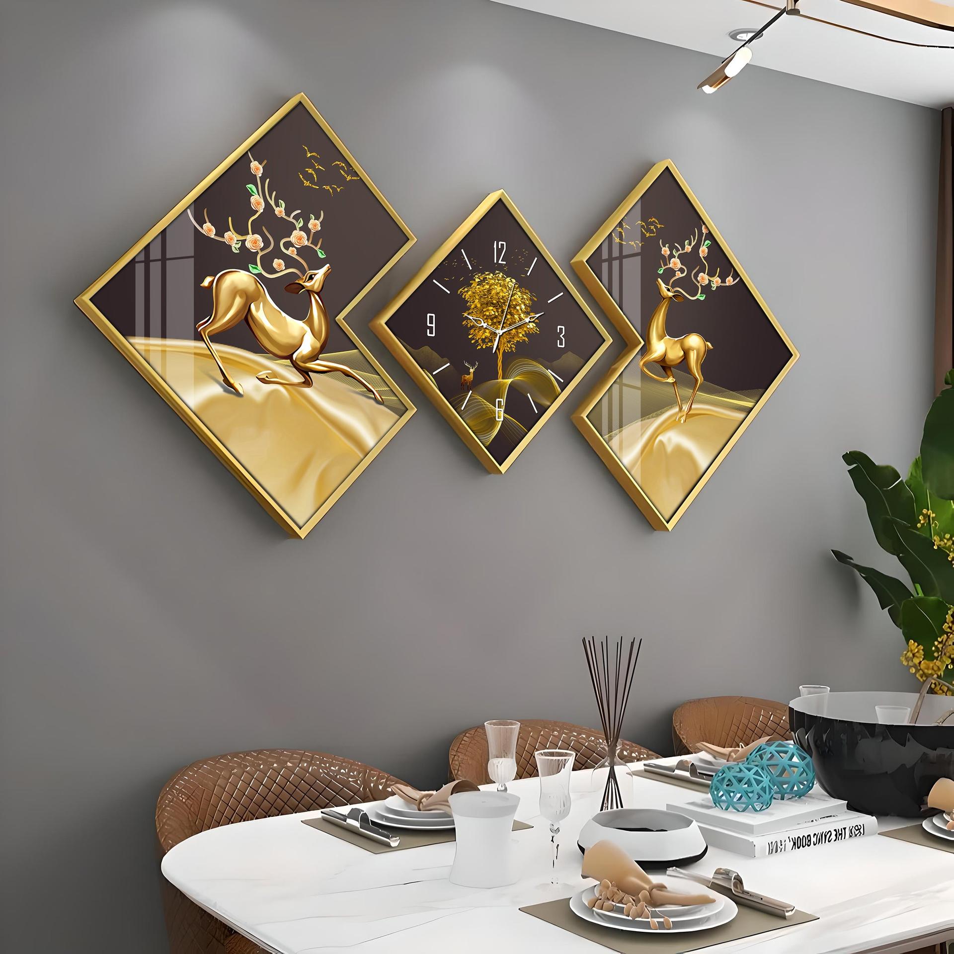 Dancing Deer Premium Acrylic Wall Clock - Image 3