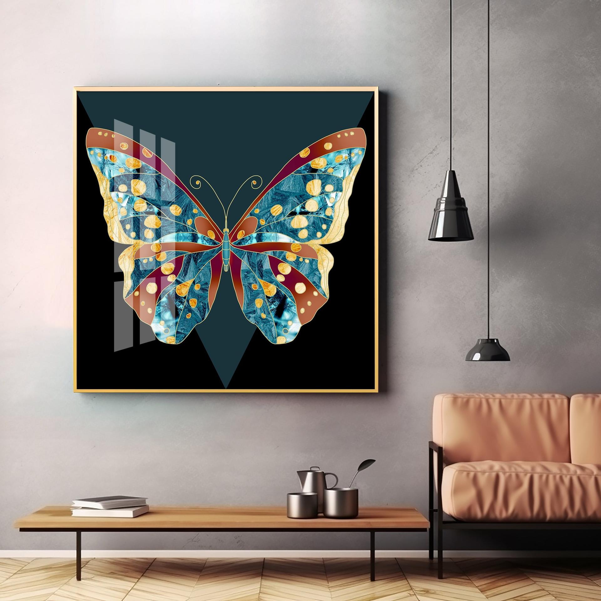 Heavenly Butterfly Premium Acrylic Square Wall Art - Image 3